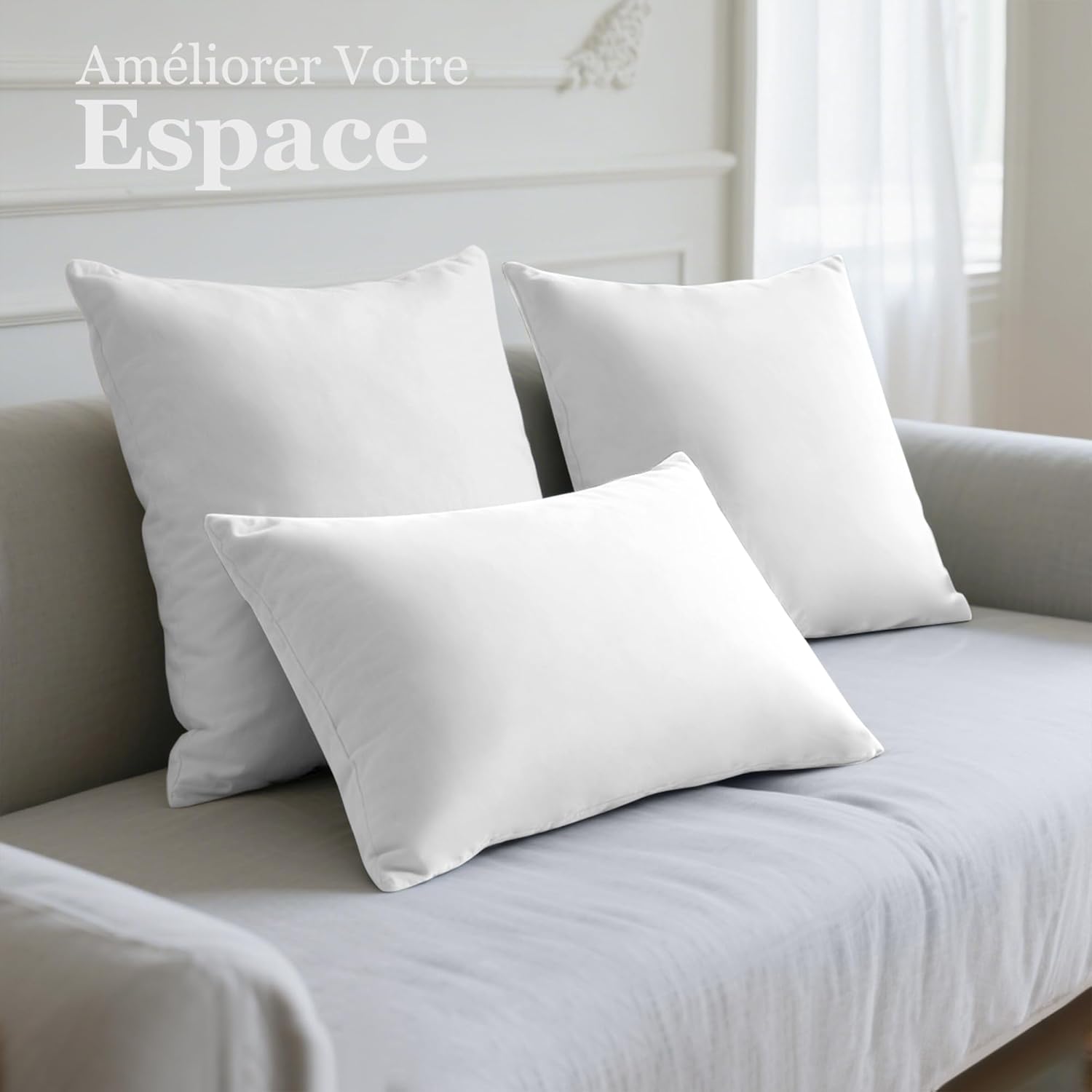 18 Colors Set of 2 Pillowcases 65x65 cm White Pillow Cover Cushion for Sofa Bed Zipper Anti-Dust Mite Hypoallergenic Pillow Protector Zip Microfiber 8