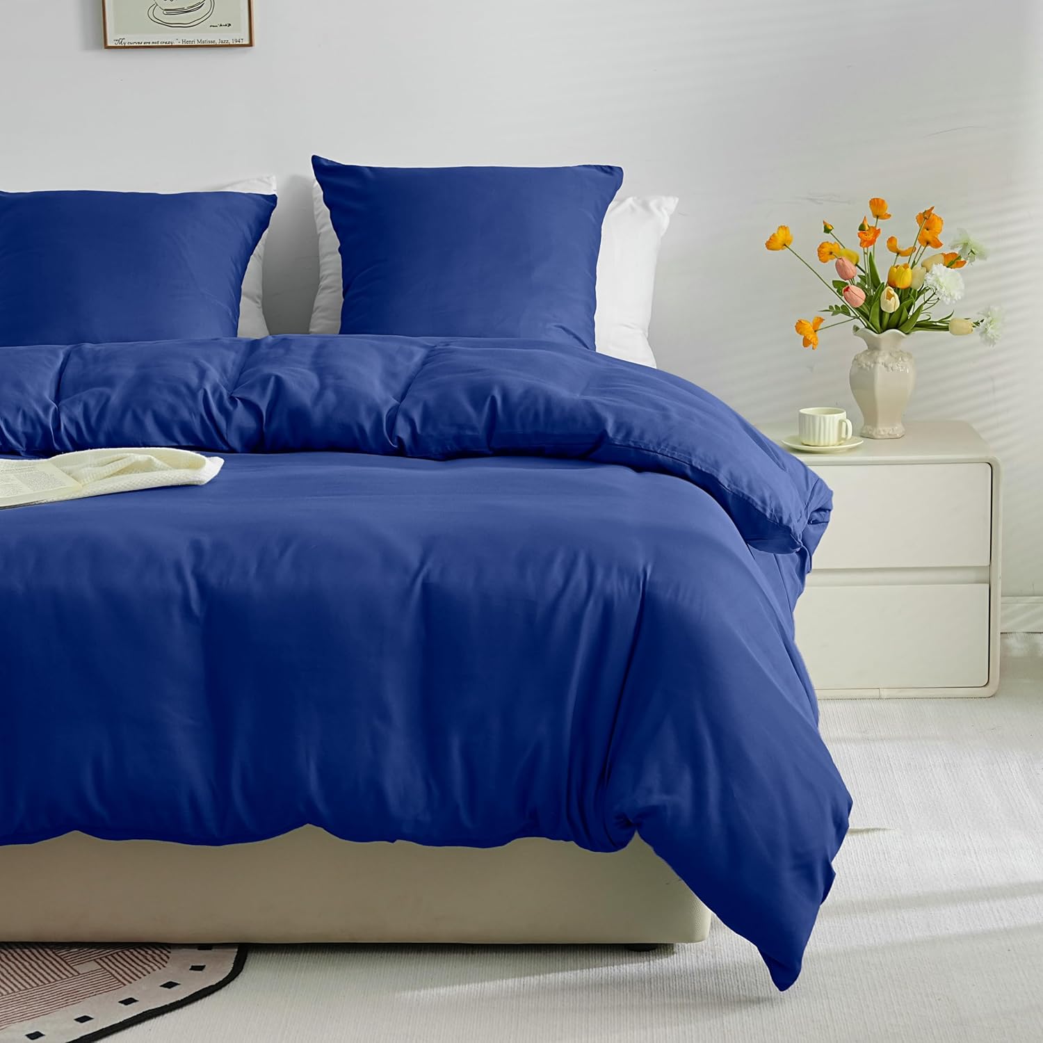Sets aus Leichten Bettbezug-Sets 220x240 cm Reißverschluss 3-teilig Mikrofaser 80 Fäden/cm² + 2 Kissenbezüge 65x65 cm Bettwäsche für Erwachsene 2 Personen Bettwäsche-Set Weich 7