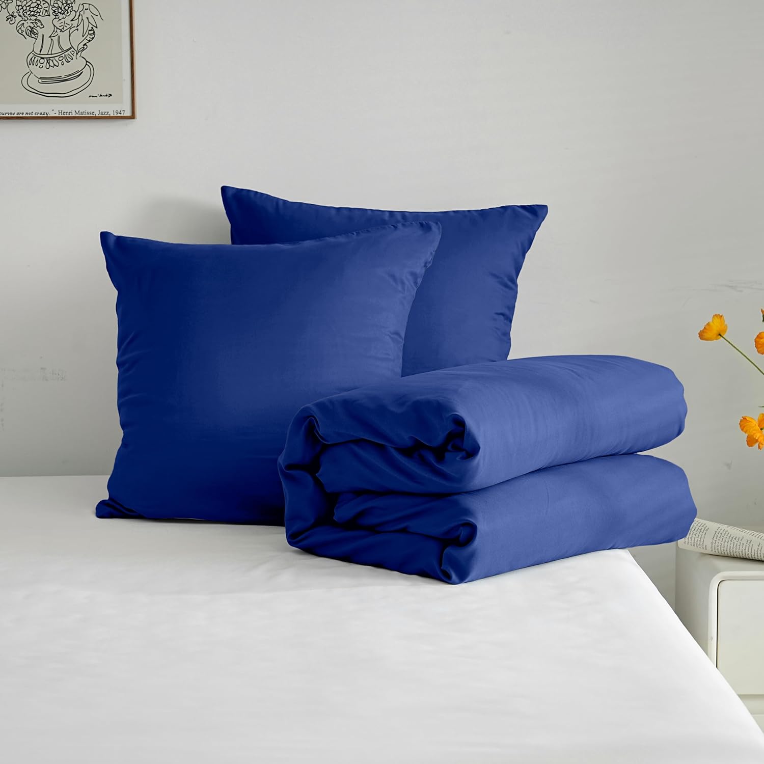 Sets aus Leichten Bettbezug-Sets 220x240 cm Reißverschluss 3-teilig Mikrofaser 80 Fäden/cm² + 2 Kissenbezüge 65x65 cm Bettwäsche für Erwachsene 2 Personen Bettwäsche-Set Weich 9