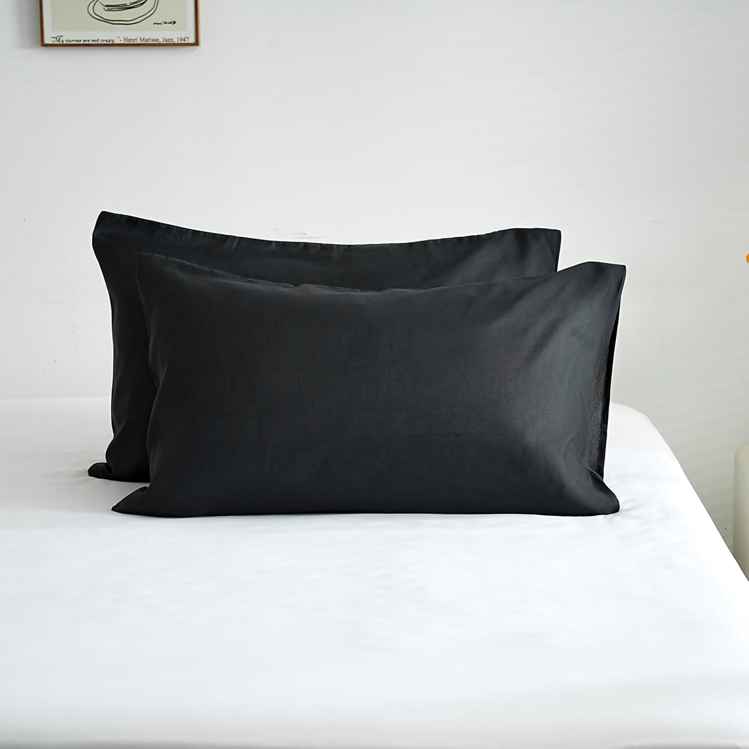 Lot 2 Taie d'oreiller Légère 50x70 cm en Microfibre 80 Fils/cm² avec Fermeture Enveloppe Housse d'oreiller Protection d'oreiller Housse de Coussin Douce et Lavable 2