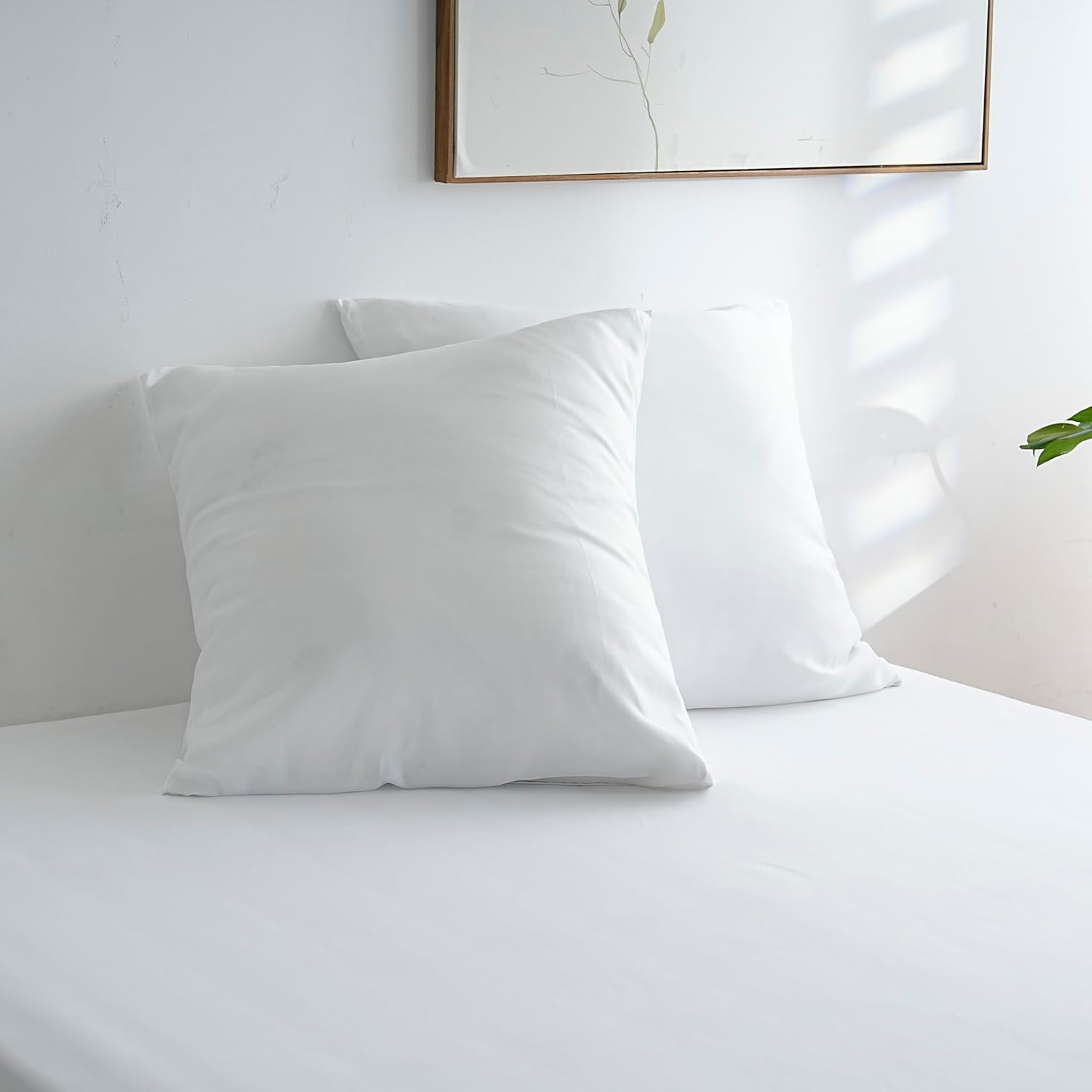 AYSW 4 Piece Adult Bedding Set Duvet Cover 200x200cm+Fitted Sheet 140x200+2 Pillowcases 65x65cm White Normal 80 Thread/cm² Duvet Cover 2 Person with Zipper 7