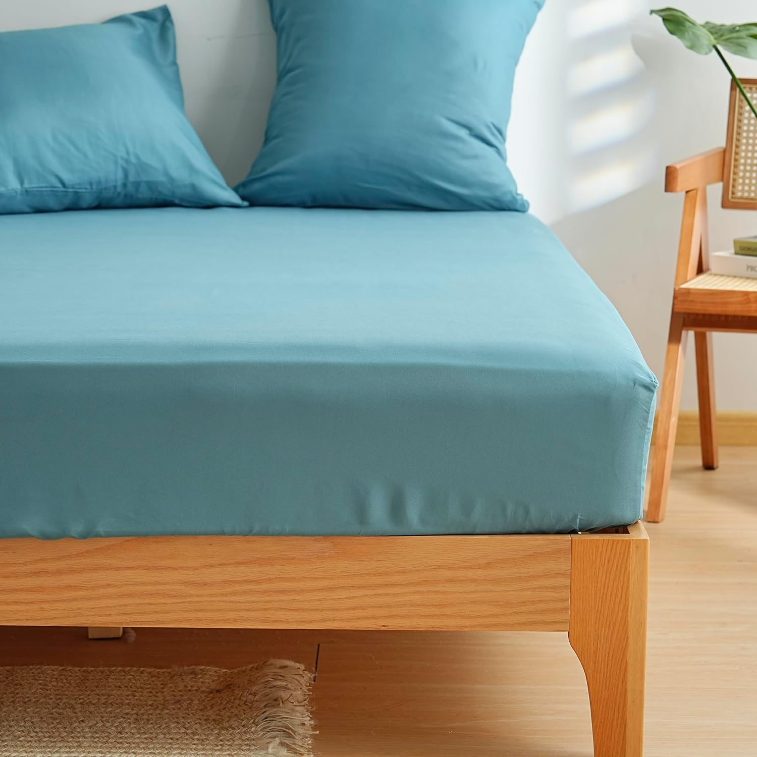 AYSW Housse de Couette 140x200cm+1 Taies d'oreillers 65x65cm Lac Bleu Normal Parure de Lit Adulte 1 Personnes 80 Fils/cm² en Microfibre Parure Housse Couette 3