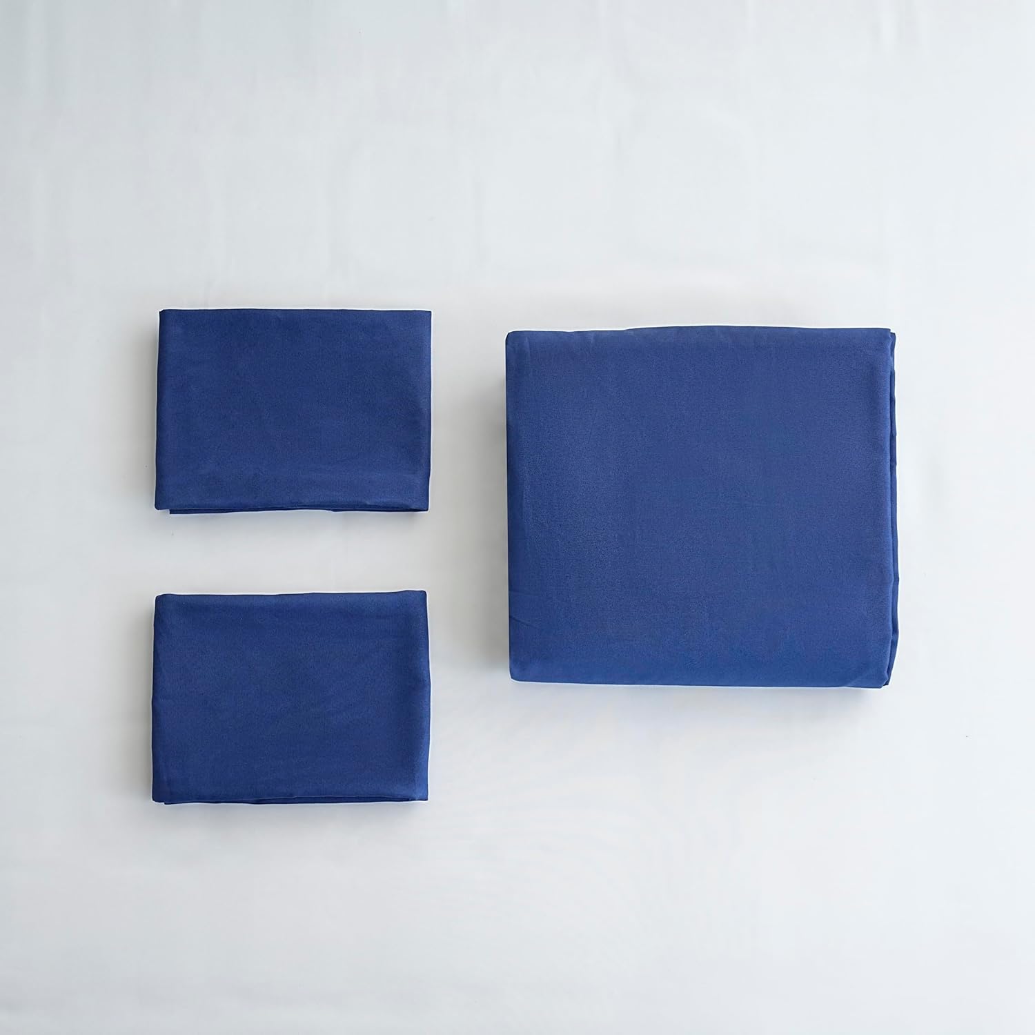 AYSW Duvet Cover 200x200cm+2 Pillowcases 65x65cm Dark Blue Standard Adult 2 Person Bedding Set 80 Threads/cm² in Microfiber Duvet Cover Set 7