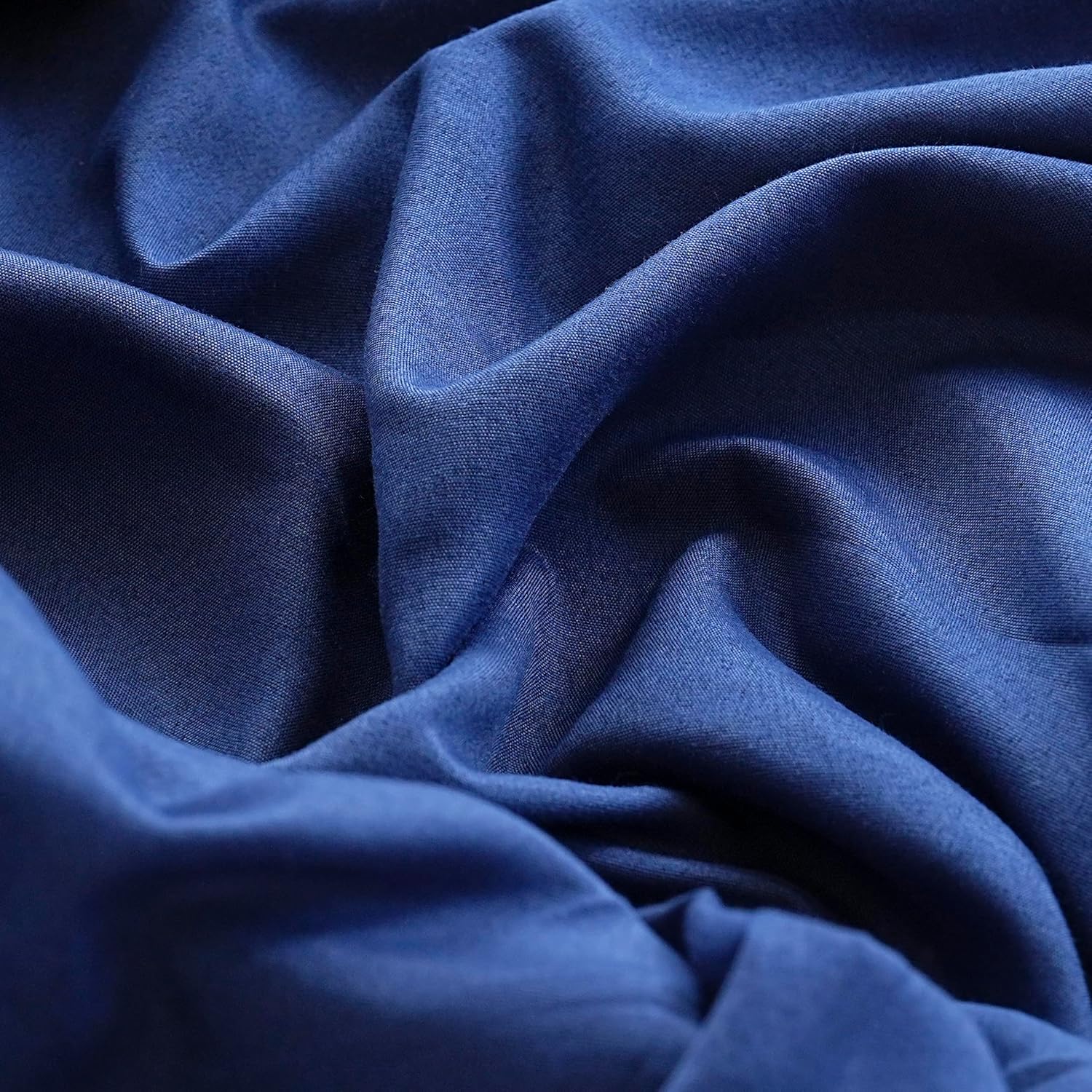 AYSW Duvet Cover 200x200cm+2 Pillowcases 65x65cm Dark Blue Standard Adult 2 Person Bedding Set 80 Threads/cm² in Microfiber Duvet Cover Set 6