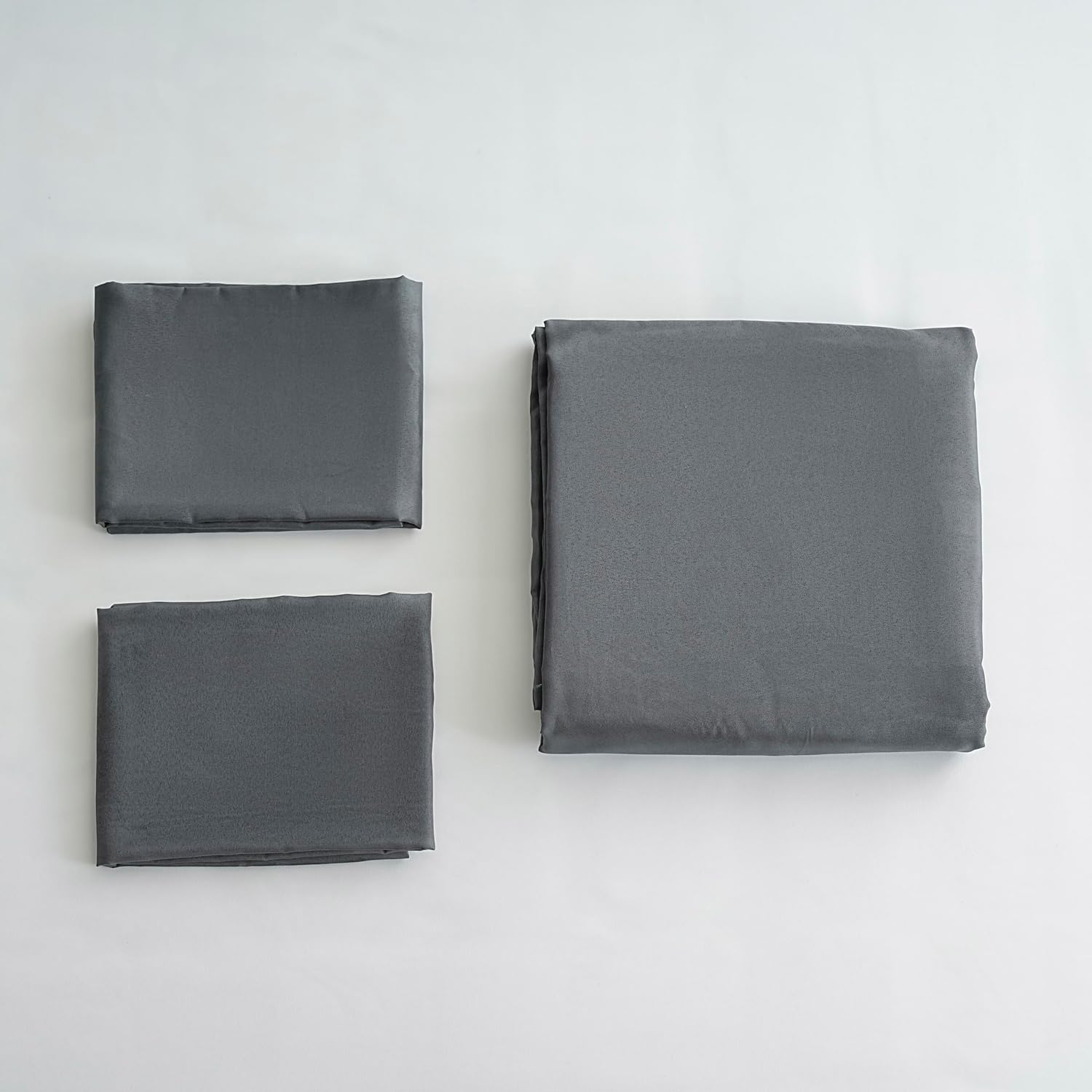 AYSW Duvet Cover 200x200cm+2 Pillowcases 65x65cm Dark Grey Standard Adult 2 Person Bedding Set 80 Threads/cm² in Microfiber Duvet Cover Set 6