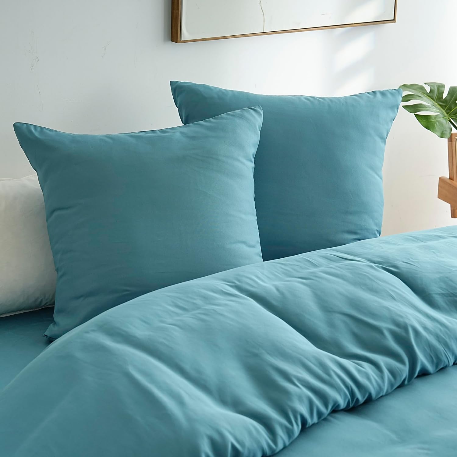 AYSW Duvet Cover 200x200cm+2 Pillowcases 65x65cm Blue Lac Normal Adult 2 Person Bedding Set 80 Threads/cm² in Microfiber Duvet Cover Set 3