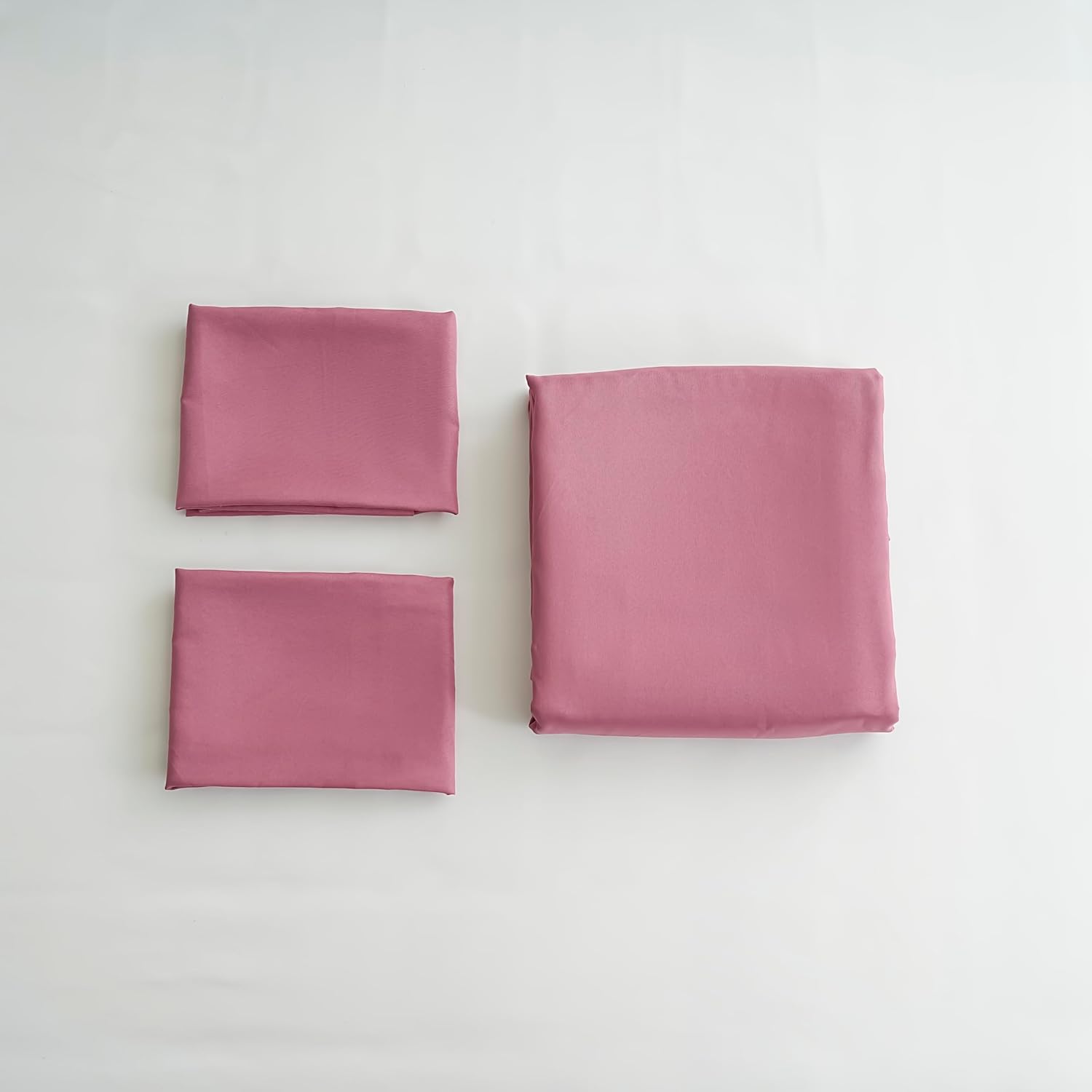 AYSW Duvet Cover 200x200cm+2 Pillowcases 65x65cm Old Rose Standard Adult 2 Person Bedding Set 80 Threads/cm² in Microfiber Duvet Cover Set 7