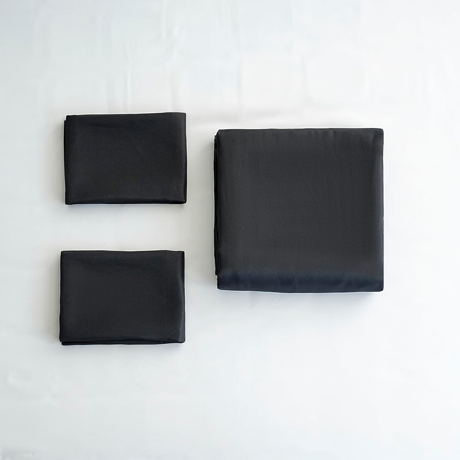 AYSW Housse de Couette 200x200cm+2 Taies d'oreillers 65x65cm Noir Normal Parure de Lit Adulte 2 Personnes 80 Fils/cm² en Microfibre Parure Housse Couette 7