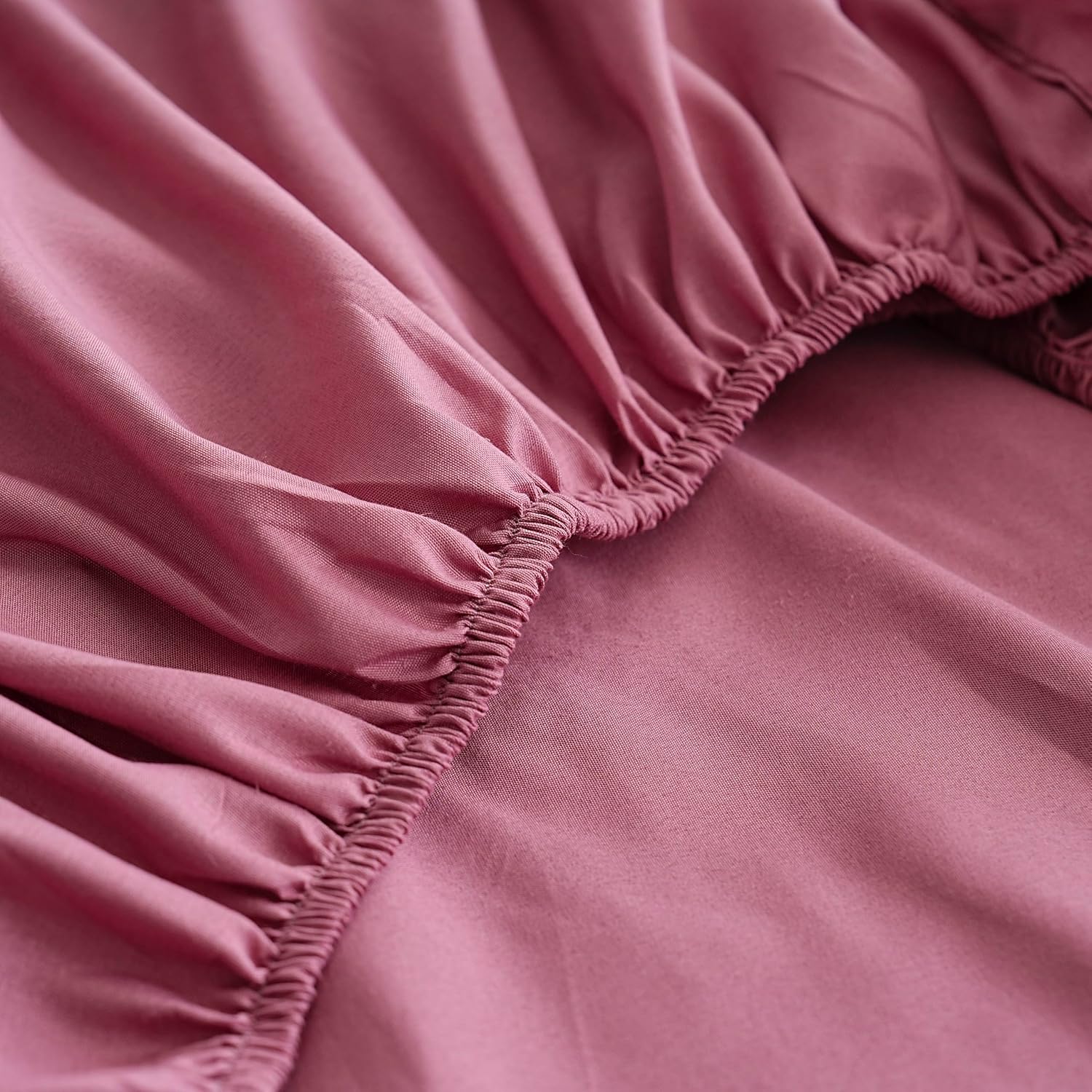 AYSW Duvet Cover 140x200cm+1 Pillowcases 65x65cm Old Rose Standard Adult Single Bedding Set 80 Threads/cm² in Microfiber Duvet Cover Set 5