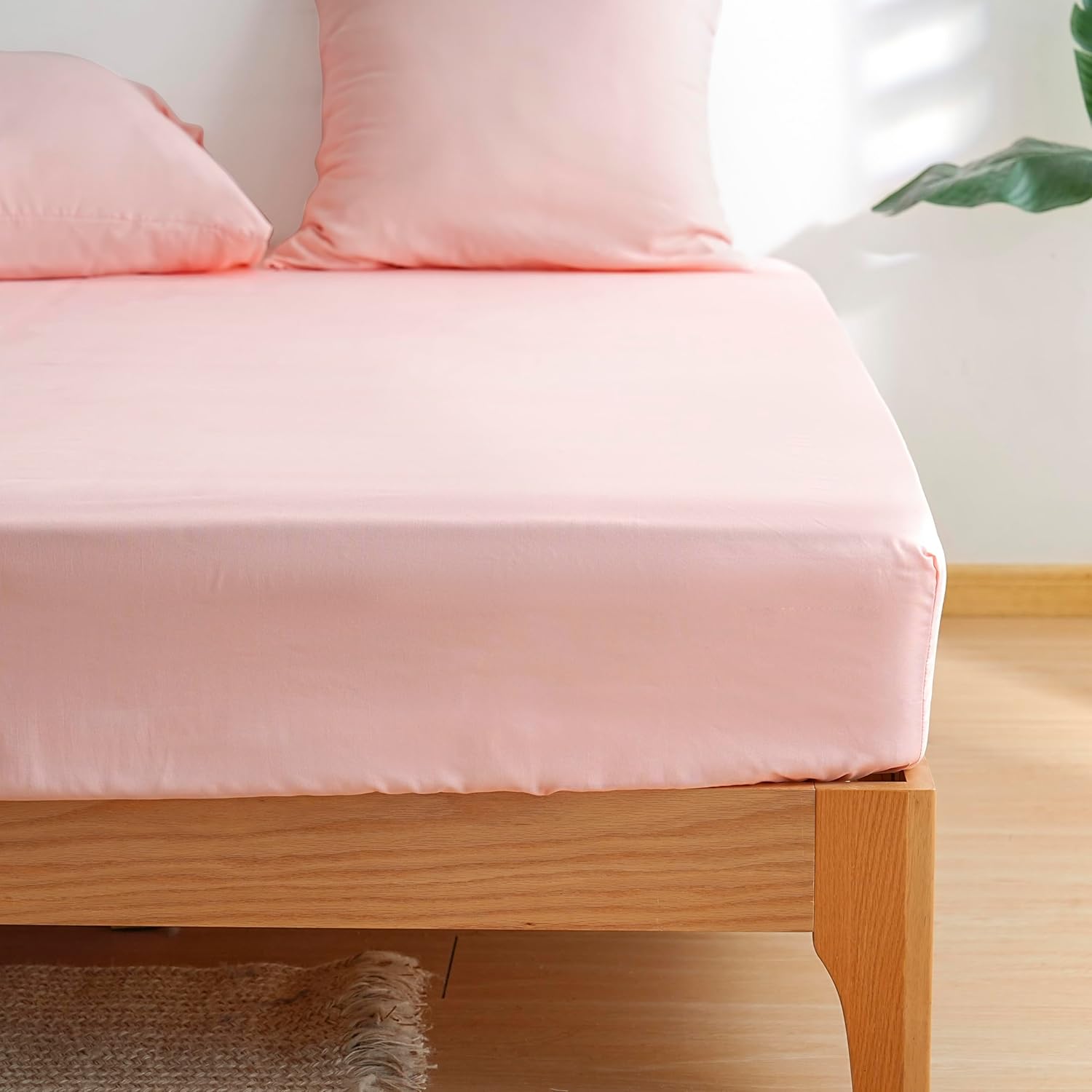 AYSW Duvet Cover 140x200cm+1 Pillowcases 65x65cm Pink Standard Adult Single Bedding Set 80 Threads/cm² in Microfiber Duvet Cover Set 3