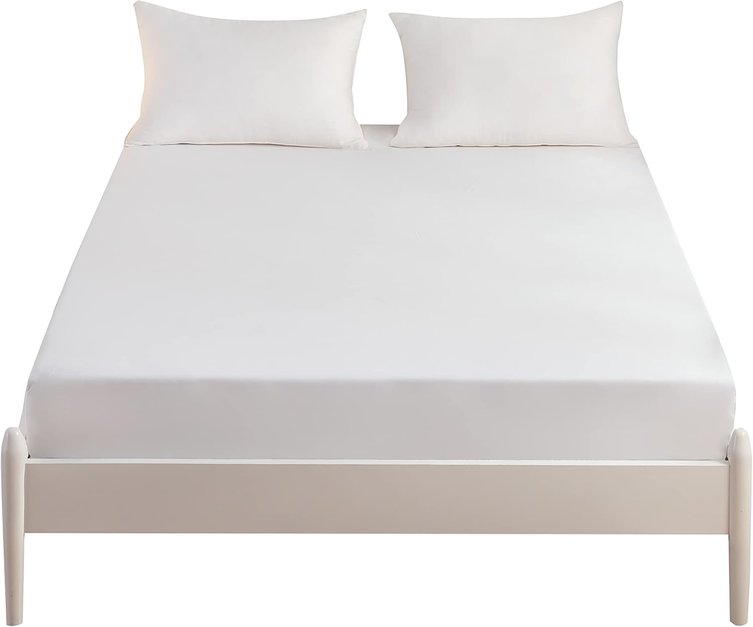 AYSW Fitted Sheet 160x200cm with 30cm Pocket White Fitted Sheet 100 GSM in High Quality Microfiber 100% Polyester Soft, Resistant, Wrinkle-Resistant 5