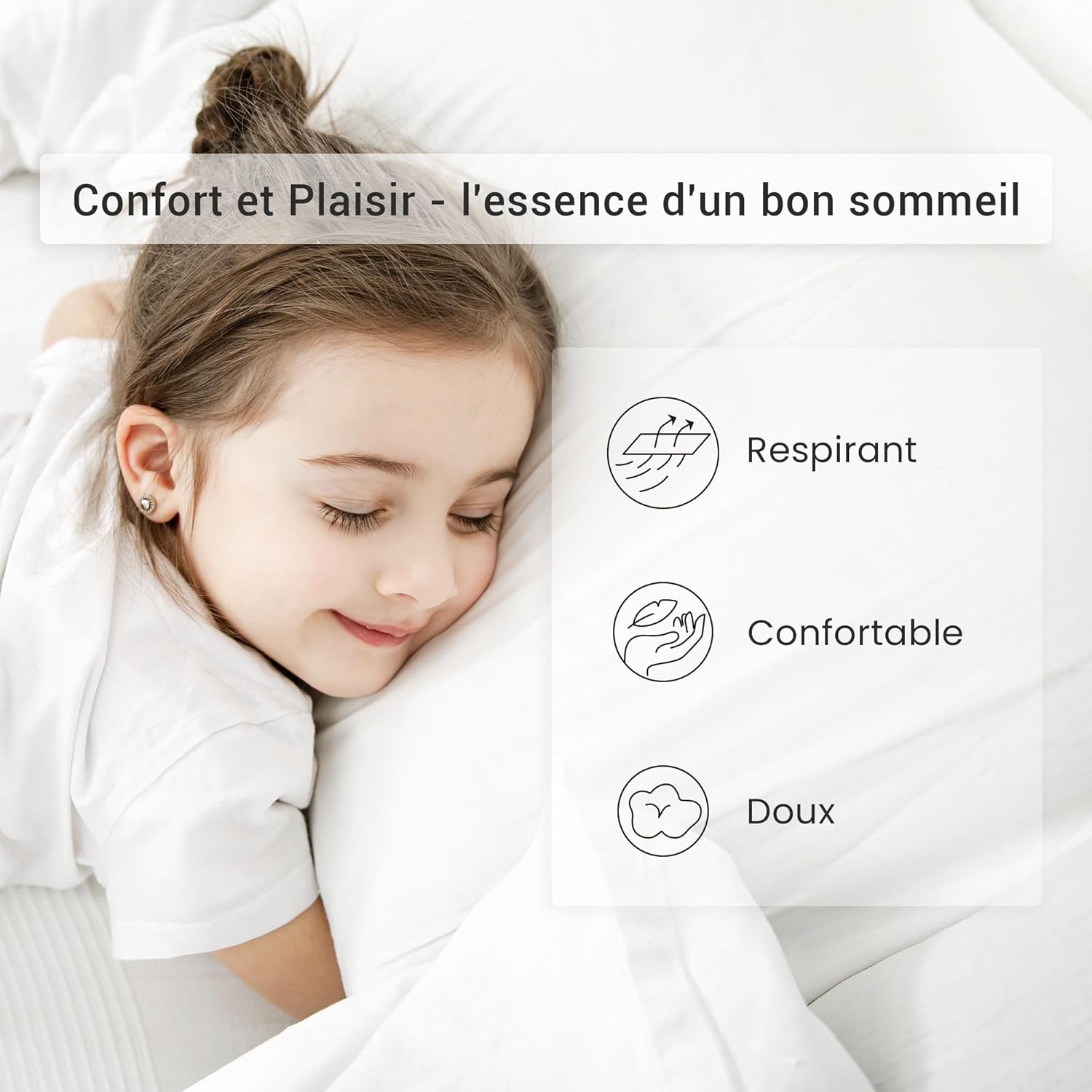 Set of 2- Pillowcases Grey 50x70cm Pillowcase with A Zipper in Microfiber 8