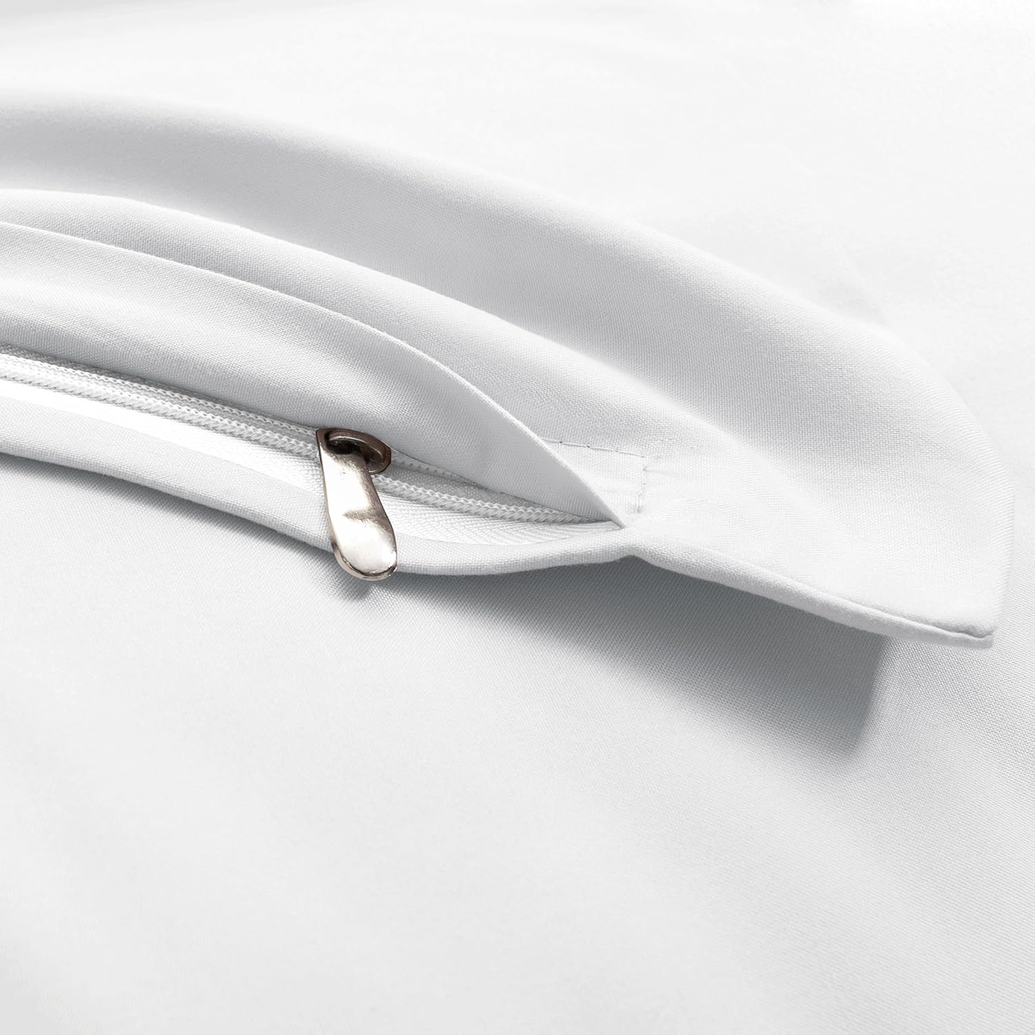 AYSW Set of 4 - Pillowcases 65x65cm White Pillowcase with a Zipper in Microfiber 2
