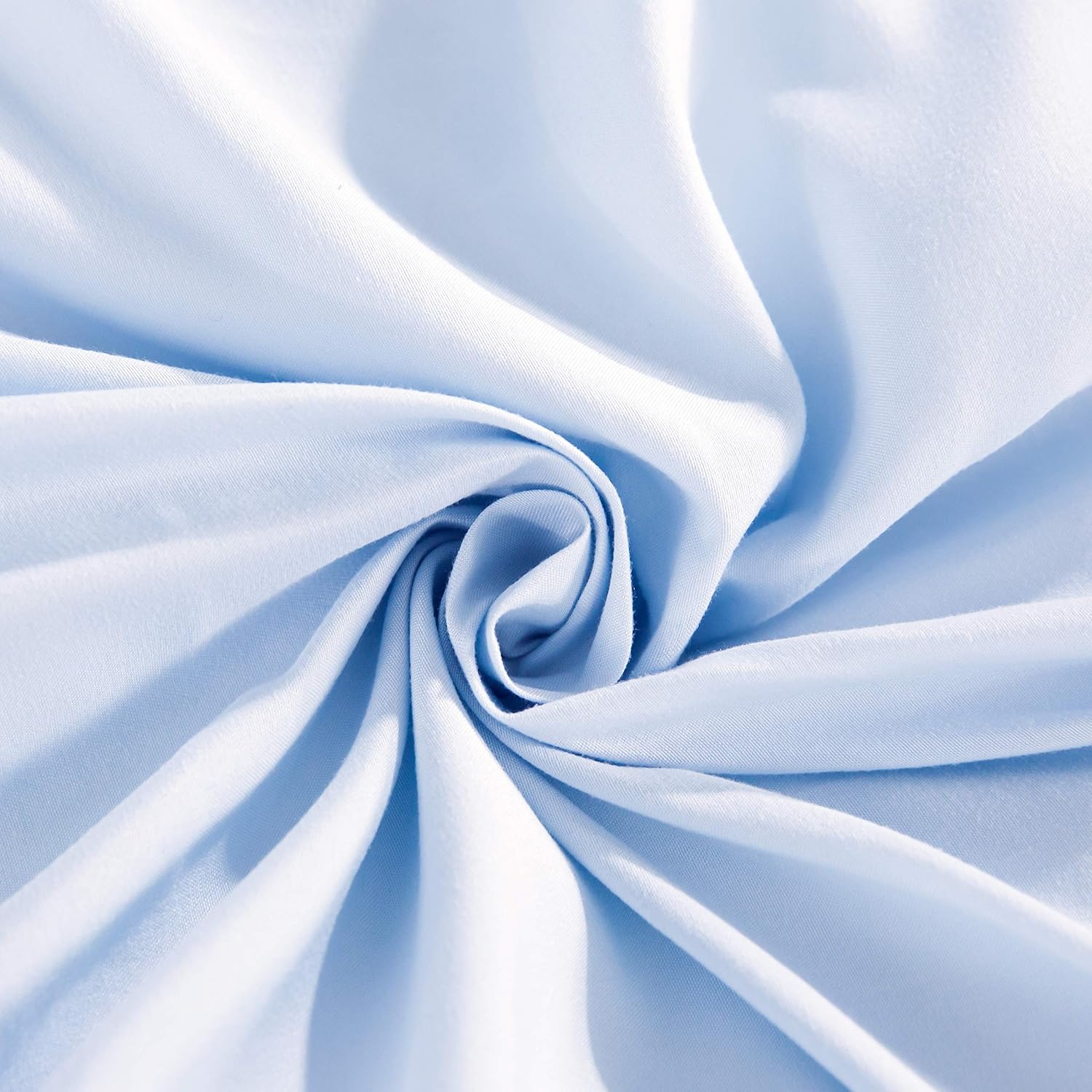 AYSW Duvet Cover 220x240cm+2 Pillowcases 65x65cm Light Blue Adult Bedding Set 2 Person 100 Threads/cm² in Microfiber with Zipper 4