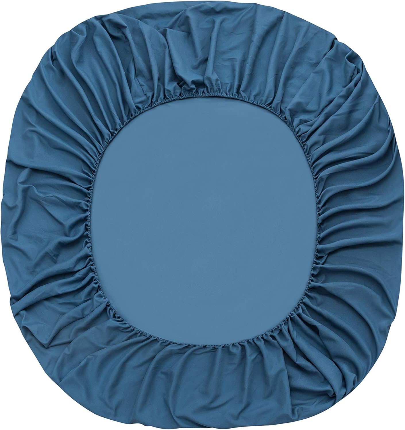 AYSW Fitted Sheet 140x190-200cm with 30cm Pocket Blue Fitted Sheet 100 GSM in High Quality Microfiber 100% Polyester Soft, Resistant, Wrinkle-free 3