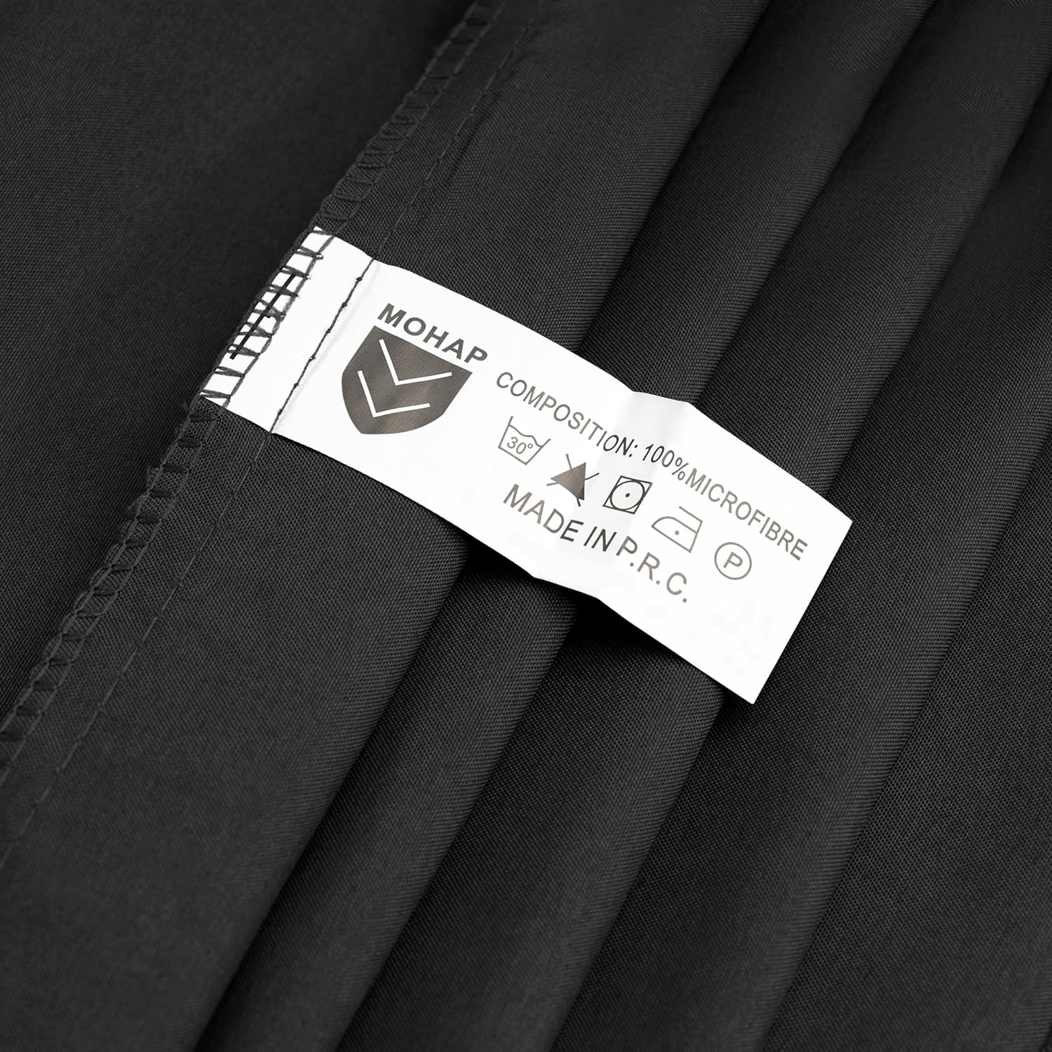 AYSW Set of 4- Pillowcases 65x65cm Black Pillowcase with A Zipper in Microfiber 2