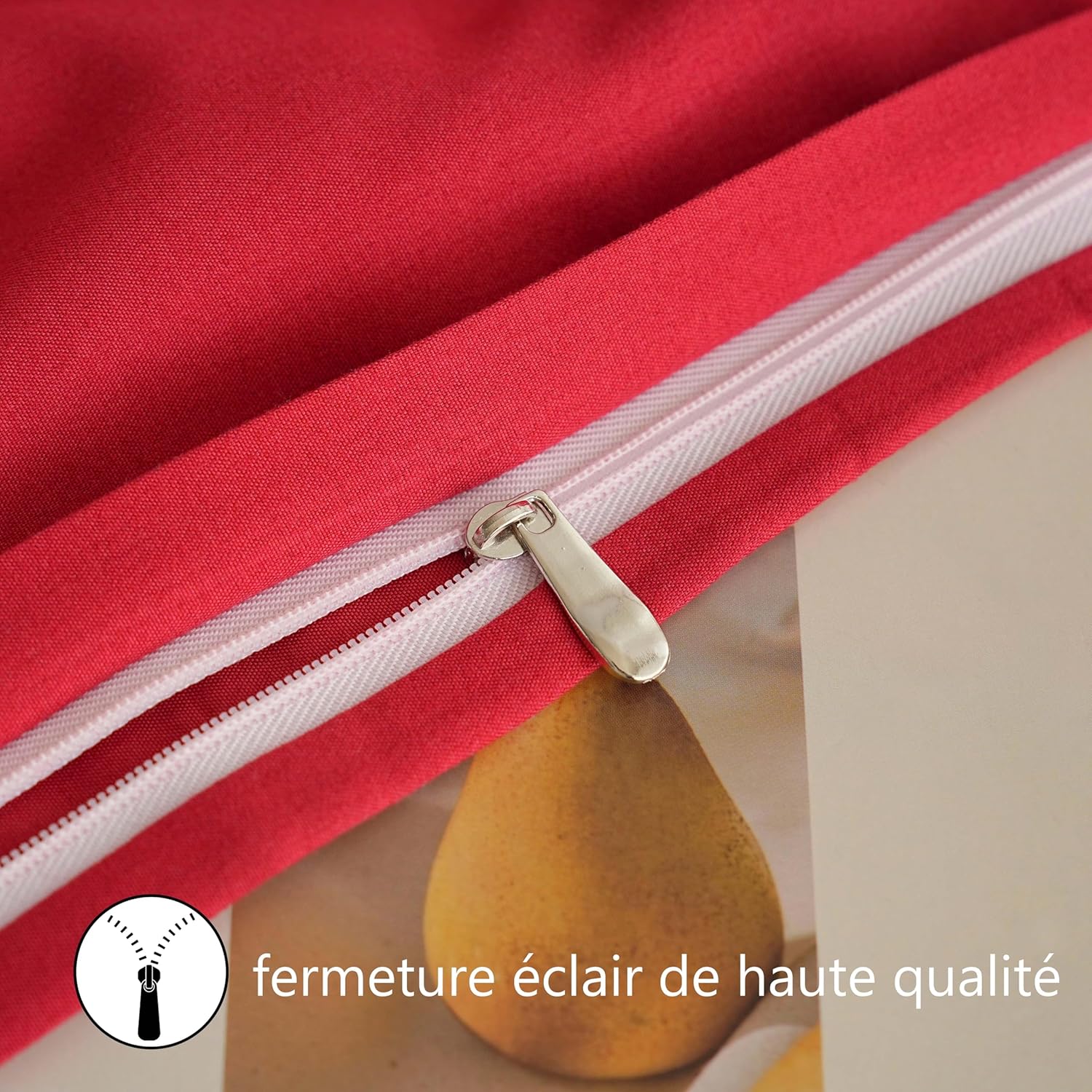 AYSW Set of 2- Pillowcases 65x65cm Wine Red Pillowcase with A Zipper in Microfiber 6