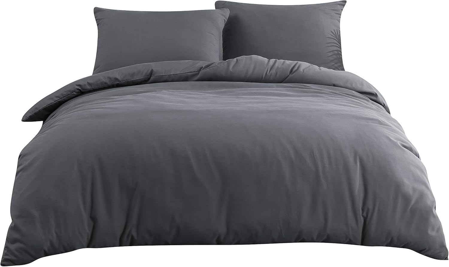 Housse de Couette 220x240cm + Taies d'oreillers 65x65x2 cm Gris 120 Fils/cm² Parure de Lit avec Fermeture Eclaire pour 2 Personnes 8