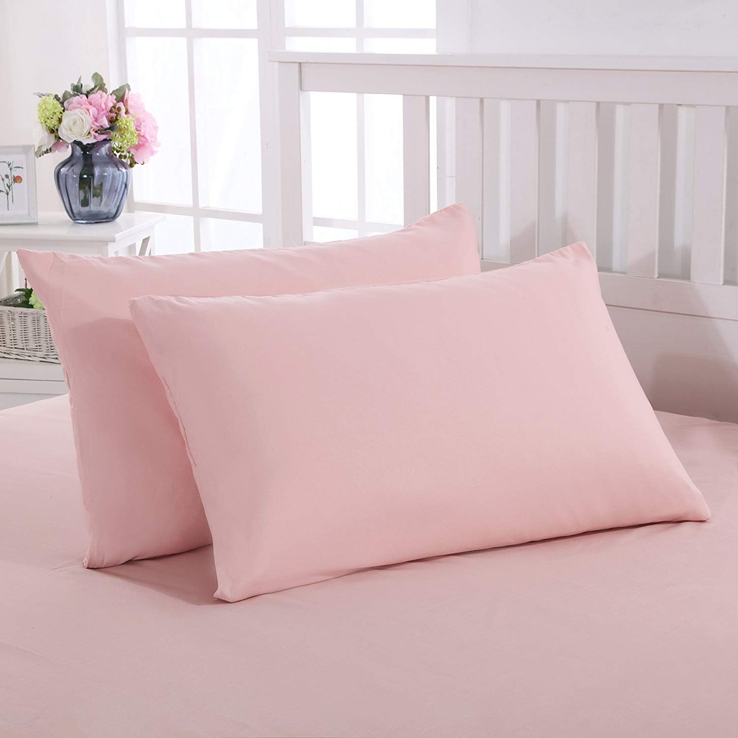 AYSW Fitted Sheet Set King Size 16" Deep Pocket with 1 Bedsheet and 2 Pillowcases Gift Polyester Pink 7