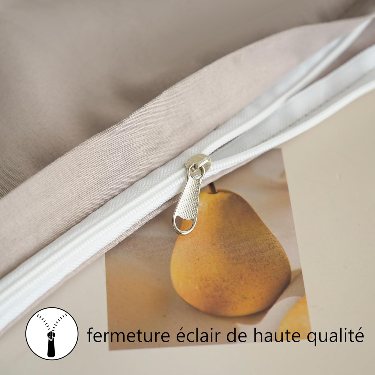 AYSW 2er-Pack Kissenbezüge 65x65cm Khaki Kissenbezug mit Reißverschluss aus Mikrofaser 6