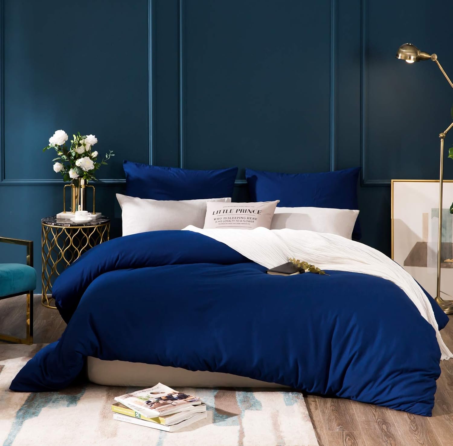 Bed linen brushed Microfiber 1 duvet cover 200x200cm + 2 pillowcase 80x80cm with zipper Grey 9
