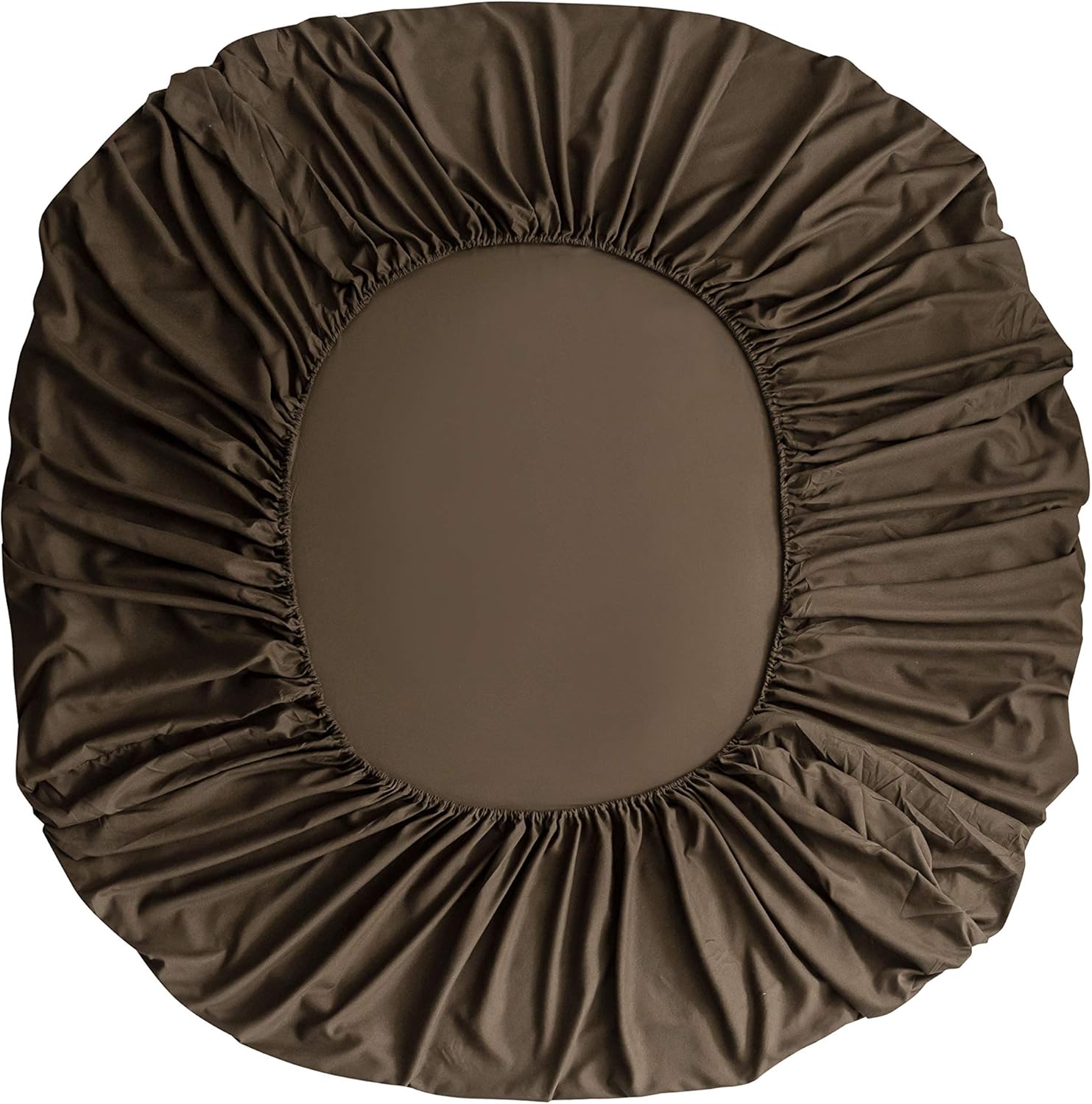 AYSW Drap Housse 180x200cm avec Bonnet 30cm Café Drap Housse 100 GSM en Microfibre de Haute Qualité 100% Polyester Doux, Résistant, Anti Plis 4