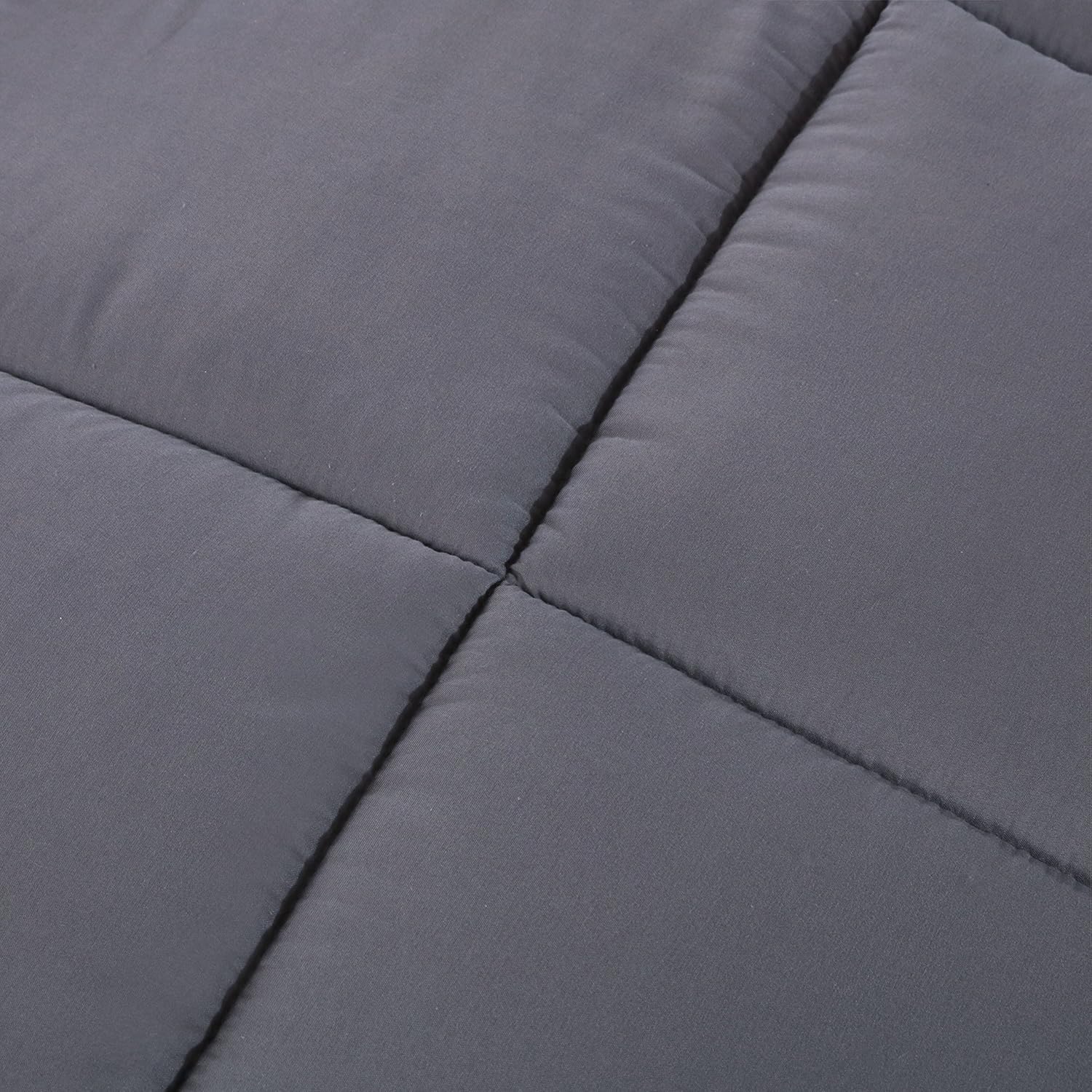 Double Coverless Duvet and Anti Allergy 4.5 Tog All Season Lightweight 150GSM Quilt NO Pillowcases Only Duvet Dark Grey and Light Grey 4