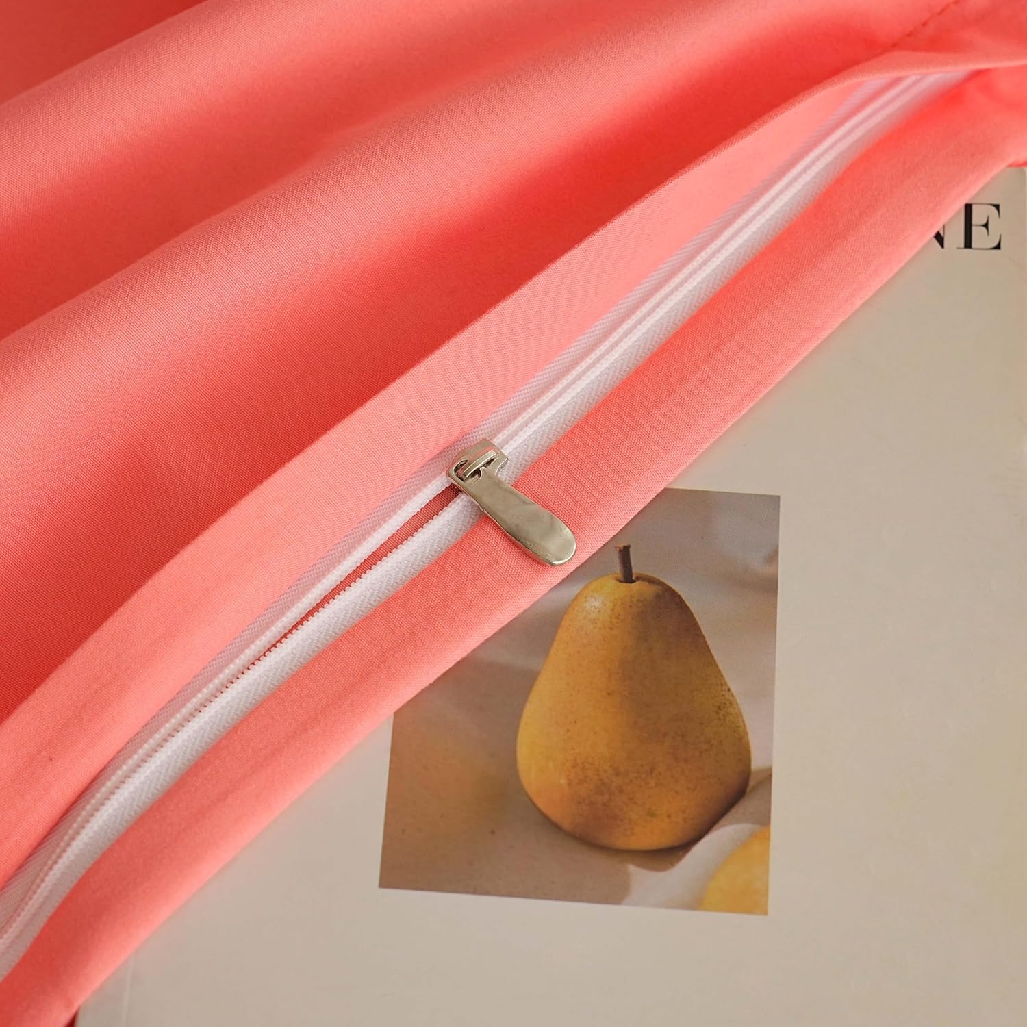 AYSW Set of 2- Pillowcases 65x65cm Coral Pillowcase with a Zipper in Microfiber 5