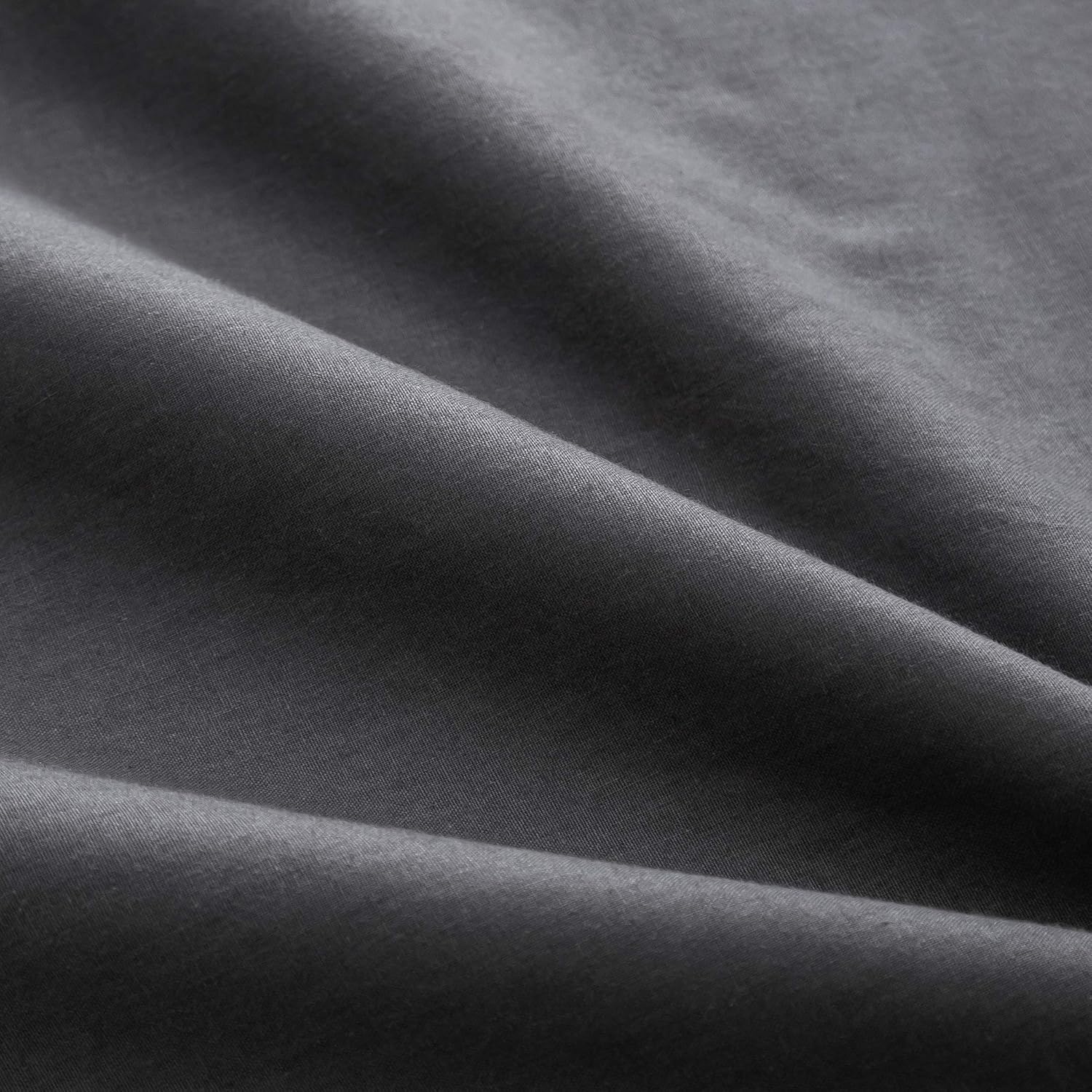 AYSW Set of 2-100% Cotton Pillowcases 50x70cm Grey with Zipper Pillowcase 4