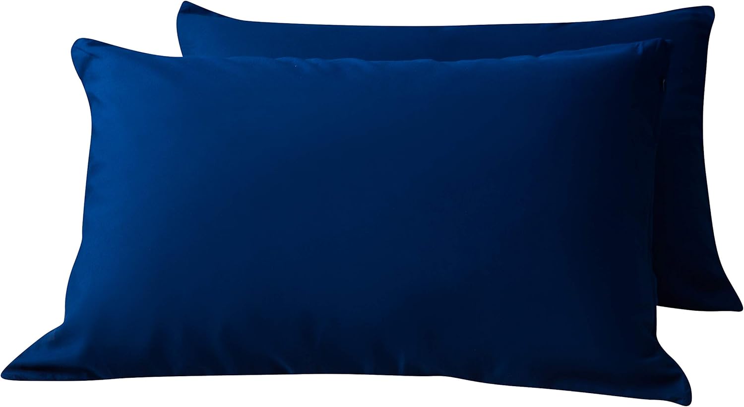 2 x Zippered Housewife Pillowcases Brushed Microfiber Bedroom (50X75) CM Pillowcase Covers Black 10