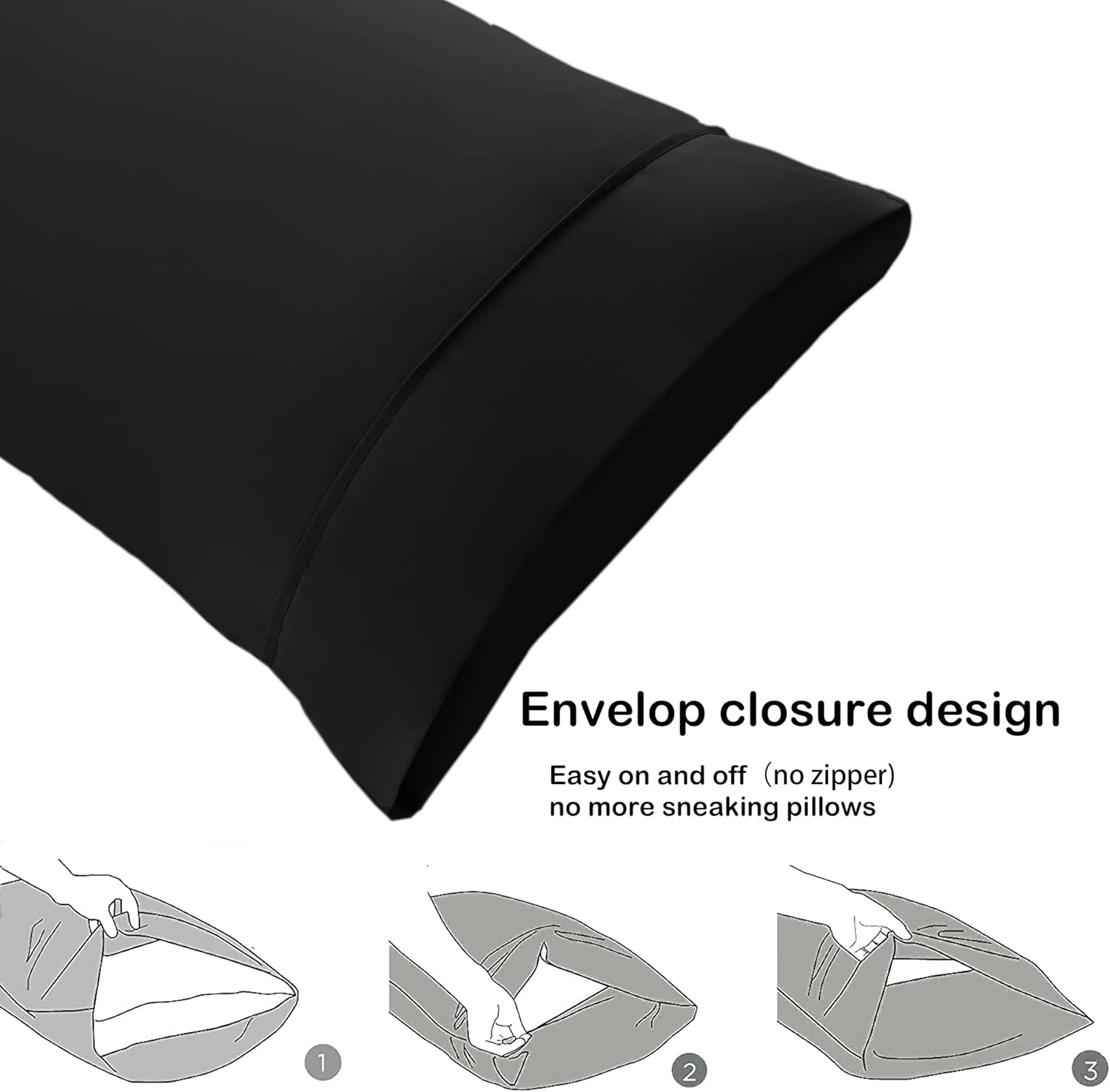 AYSW Bed Sheet Set 3 Pieces Double Brushed Microfiber 1800 - Breathable All Season Luxury Soft Bedding - Twin Black 7
