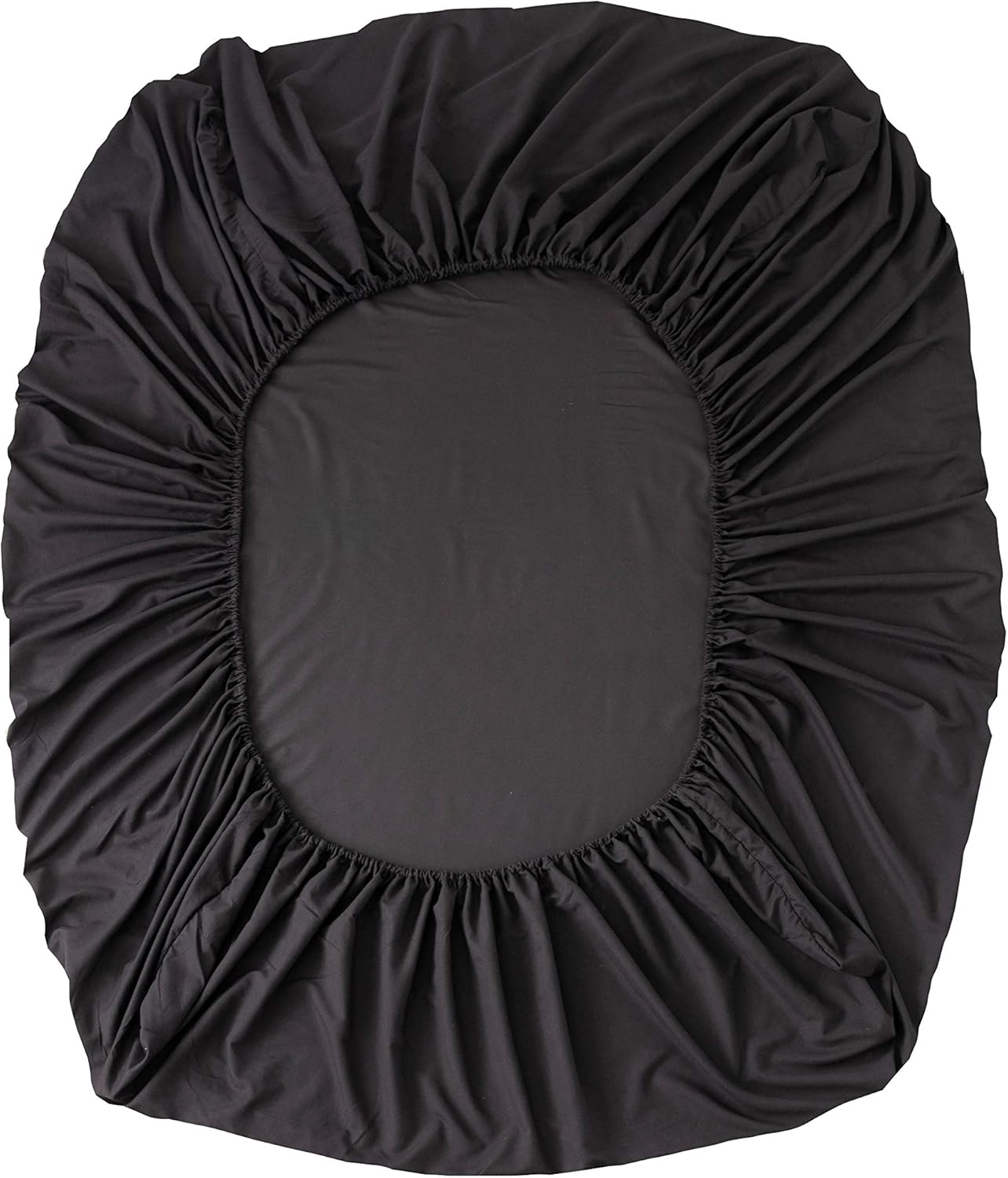 AYSW Fitted Sheet 180x200cm with 30cm Pocket Black Fitted Sheet 100 GSM in High Quality Microfiber 100% Polyester Soft, Resistant, Wrinkle-free 2