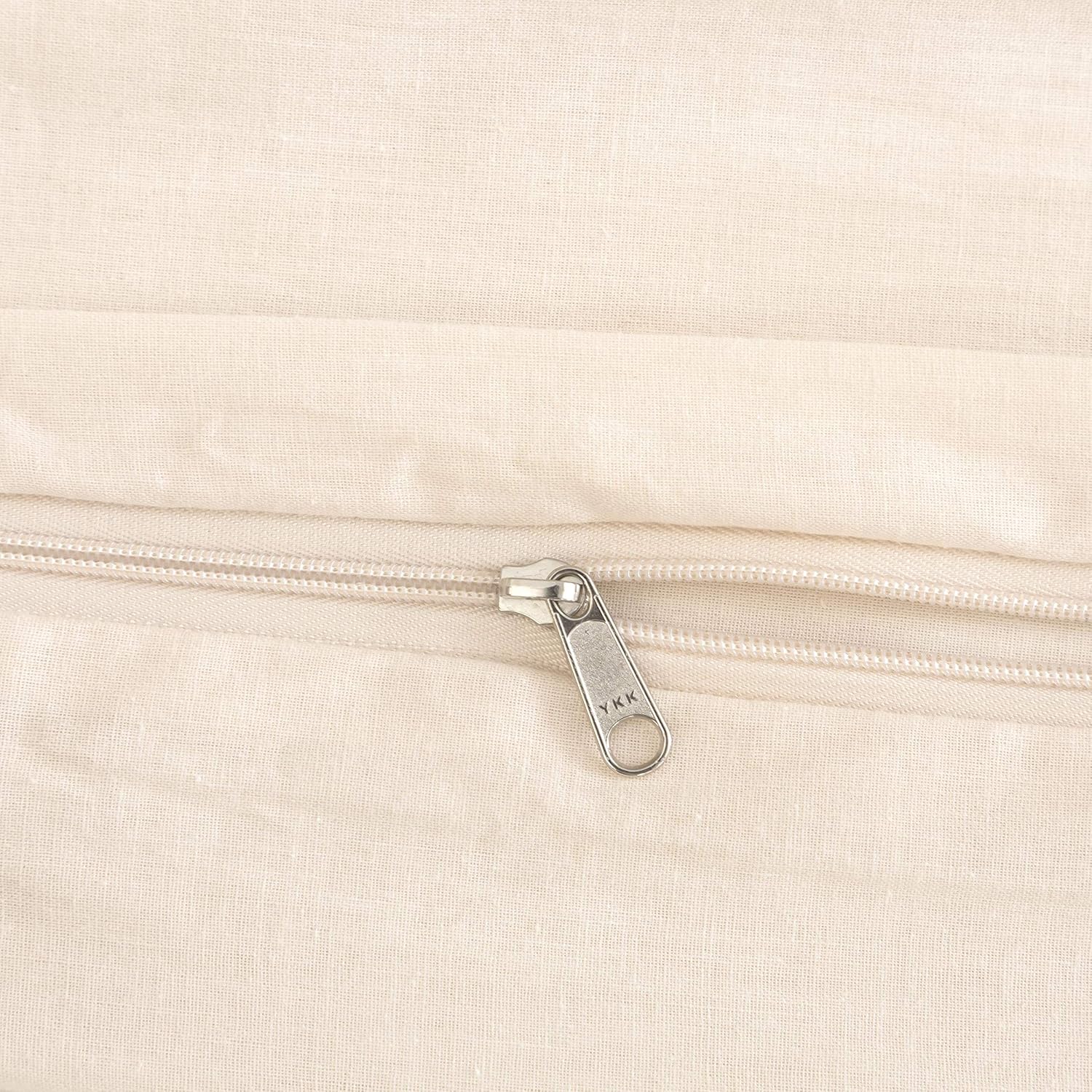 Cotton bedding 155x220 cm Beige 1 duvet cover with 1 pillowcase 80x80 cm 5