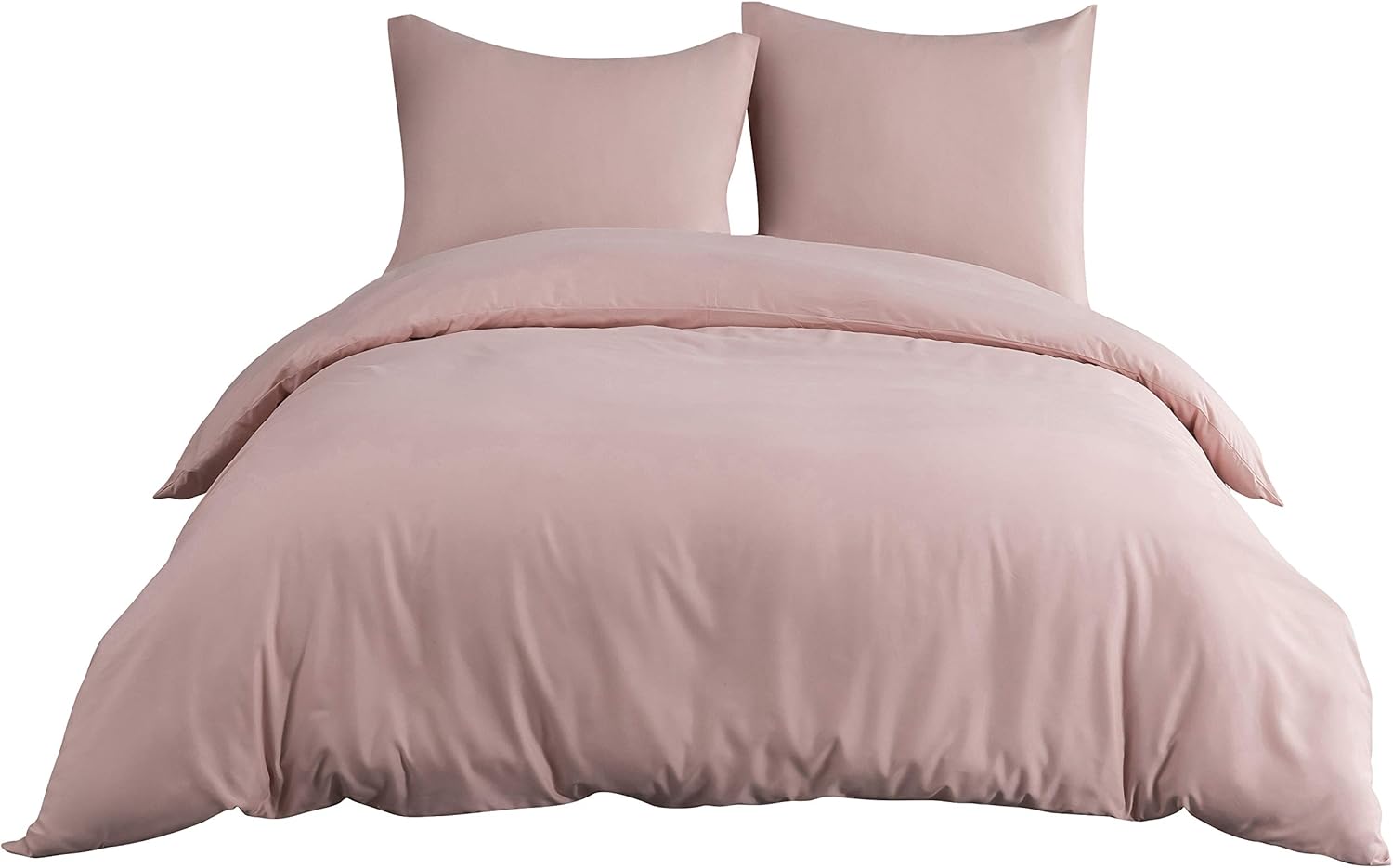 Bed linen brushed Microfiber 1 duvet cover 200x200cm + 2 pillowcase 80x80cm with zipper Pink 6