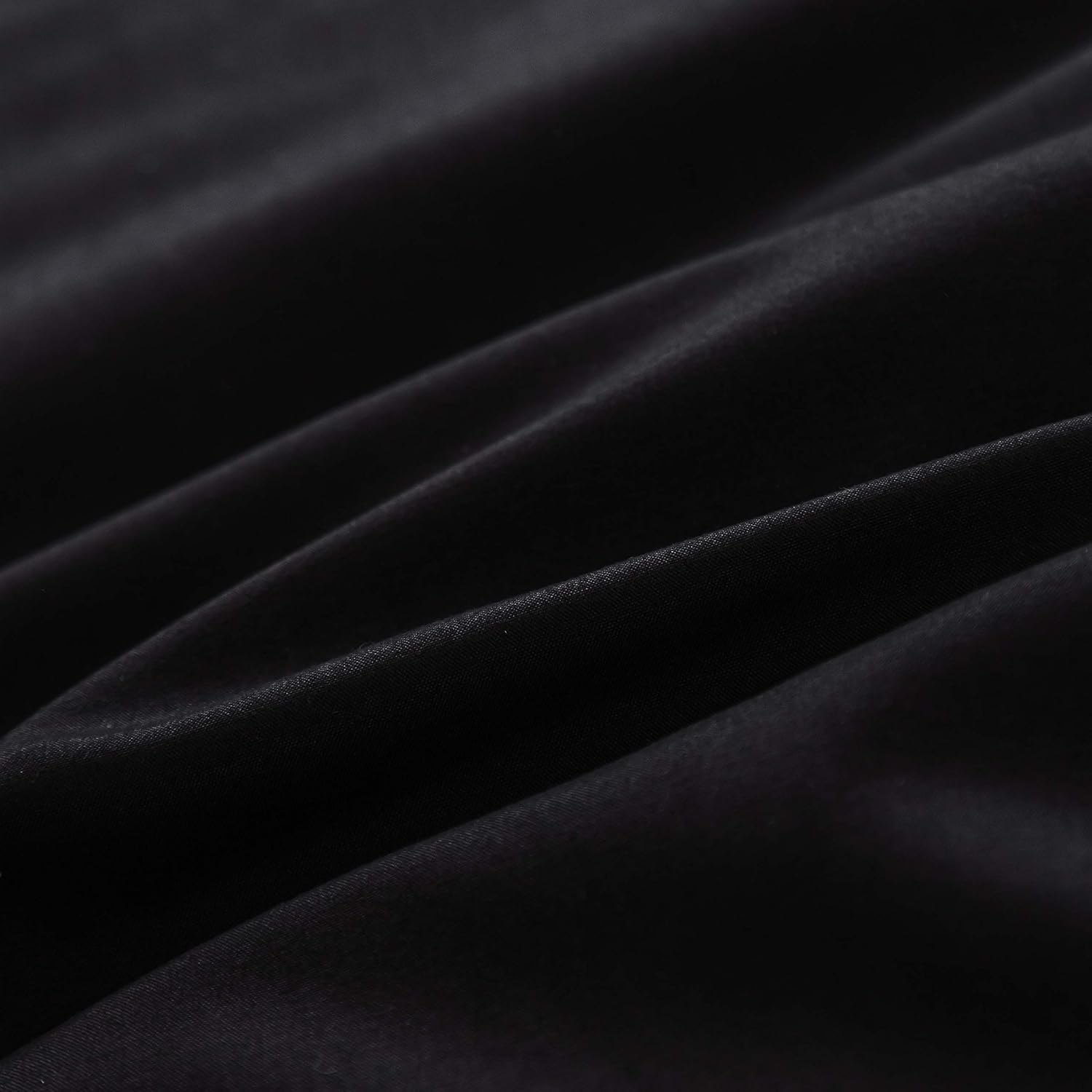 AYSW Bettbezug 200x200cm+2 Kissenbezüge 65x65cm Schwarz Bettwäscheset für Erwachsene 2 Personen 100 Fäden/cm² aus Mikrofaser mit Reißverschluss 4