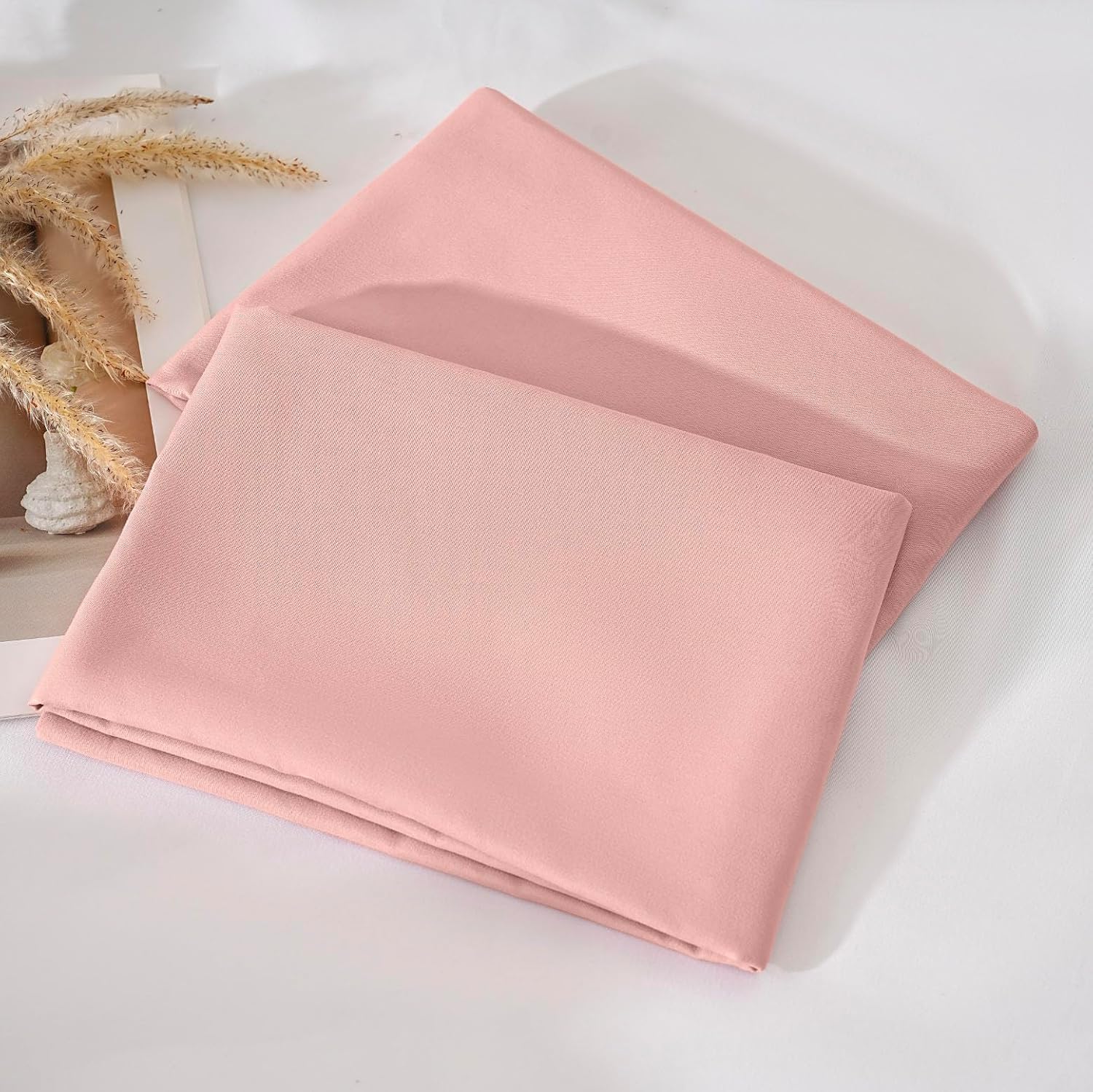 Warm 2 x Zippered Housewife Pillowcases Brushed Microfiber Bedroom (50X75) CM Pillowcase Covers Pink 8