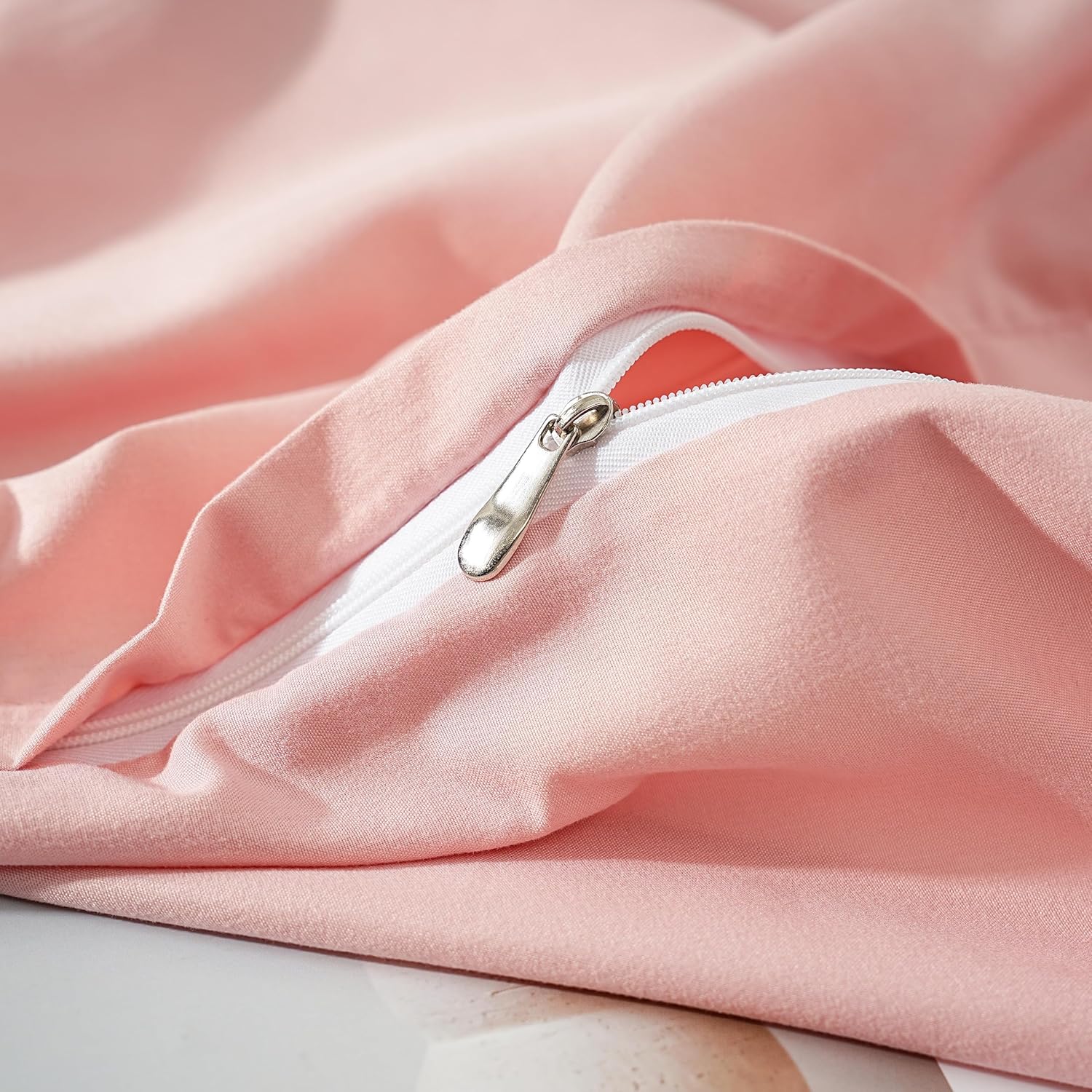 Warm 2 x Zippered Housewife Pillowcases Brushed Microfiber Bedroom (50X75) CM Pillowcase Covers Pink 5