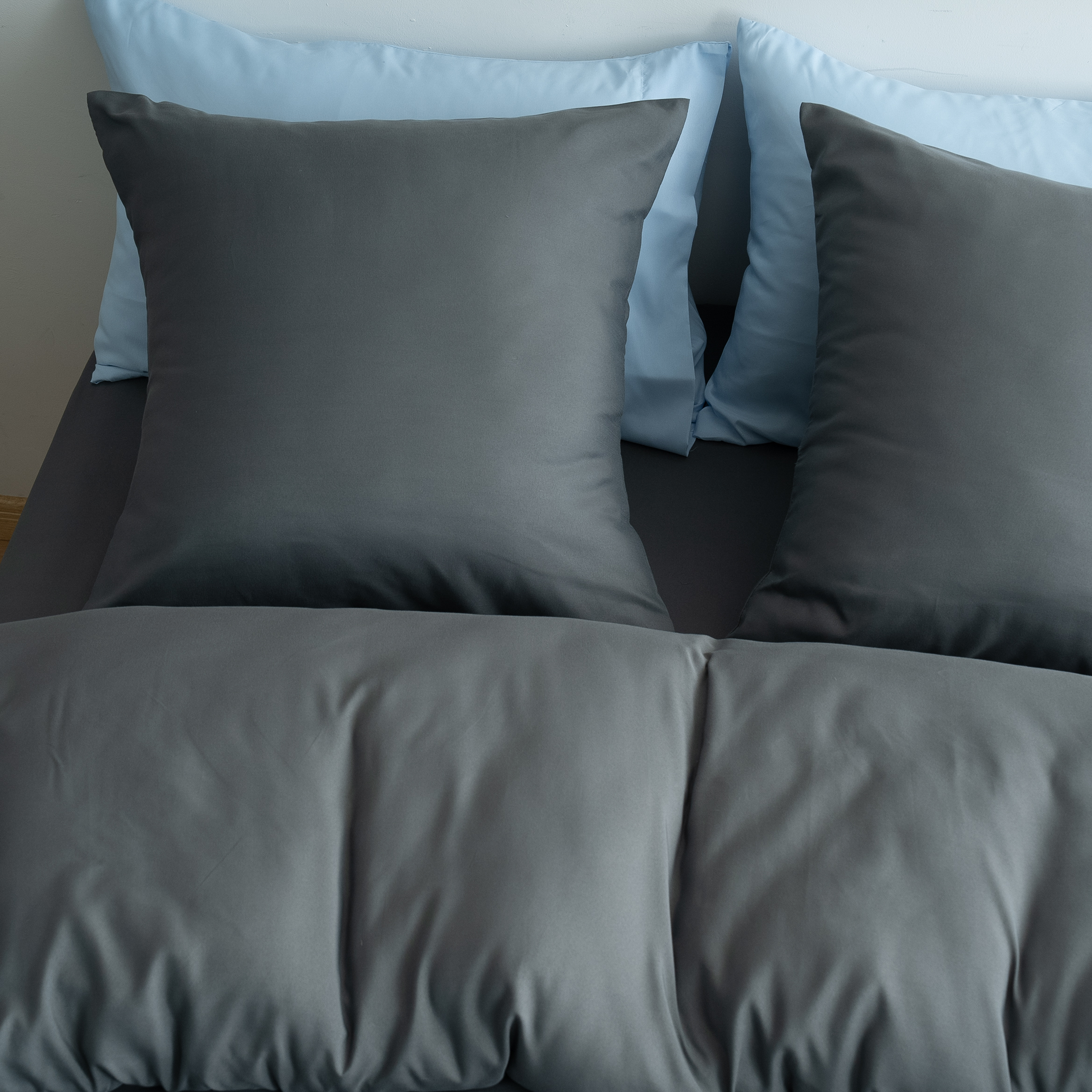 AYSW 4-Piece Bedding Set Duvet Cover 200x200/220x240/240x260 cm - Fitted Sheet 140x200/160x200/180x200 cm - 2 pillowcases 65x65cm for 2 Persons 120 Thread/cm² Microfiber Set 10