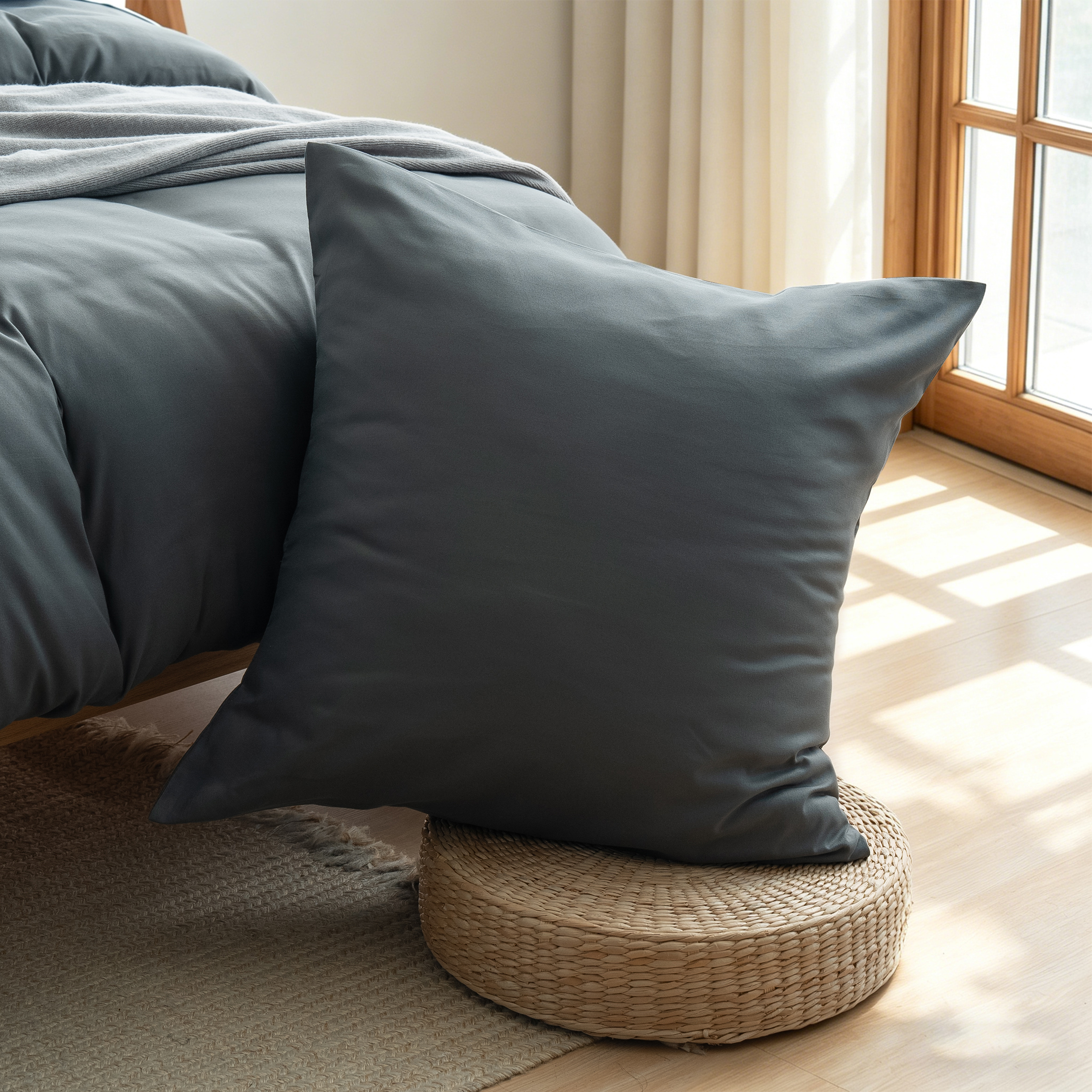 AYSW 4-Piece Bedding Set Duvet Cover 200x200/220x240/240x260 cm - Fitted Sheet 140x200/160x200/180x200 cm - 2 pillowcases 65x65cm for 2 Persons 120 Thread/cm² Microfiber Set 11