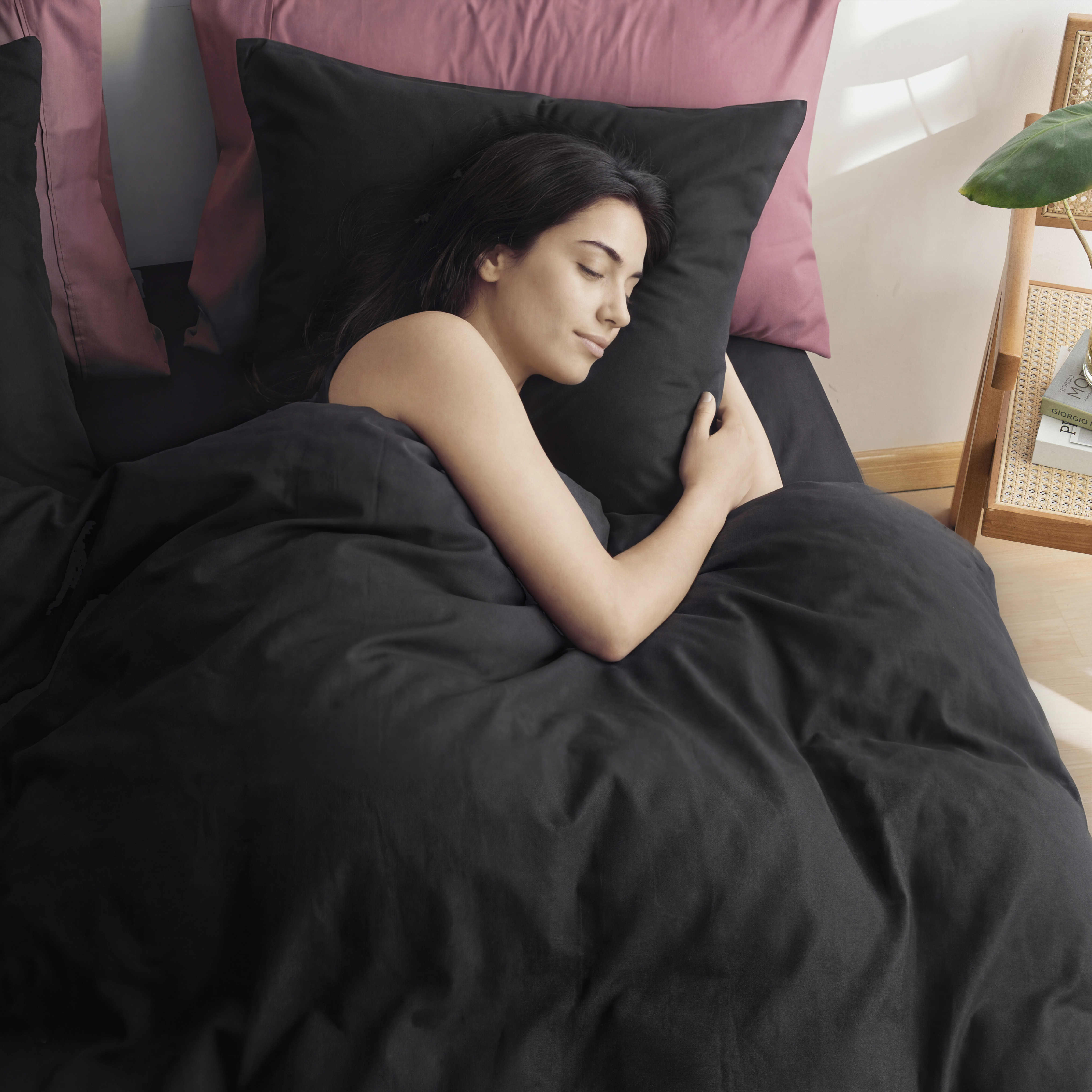 AYSW 4-Piece Bedding Set Duvet Cover 200x200/220x240/240x260 cm - Fitted Sheet 140x200/160x200/180x200 cm - 2 pillowcases 65x65cm for 2 Persons 120 Thread/cm² Microfiber Set 32