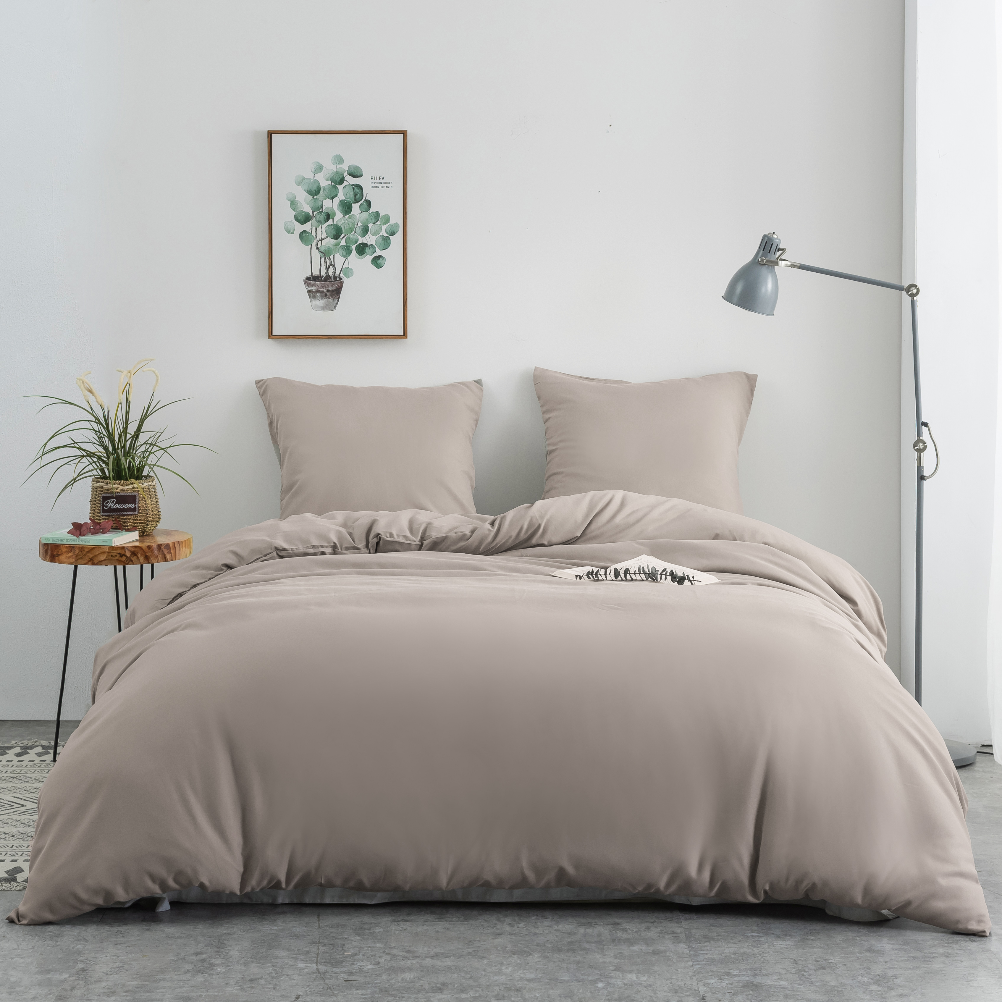 AYSW Sets de Housses de Couettes 200x200/220x240/240x260 cm Double Fermeture Éclair 2 / 3 Pièces Microfibre Brossée 100 Fils/cm² + 2 Taies d'oreiller 65x65 cm Parure de Lit Adulte 1 / 2 Personnes 3